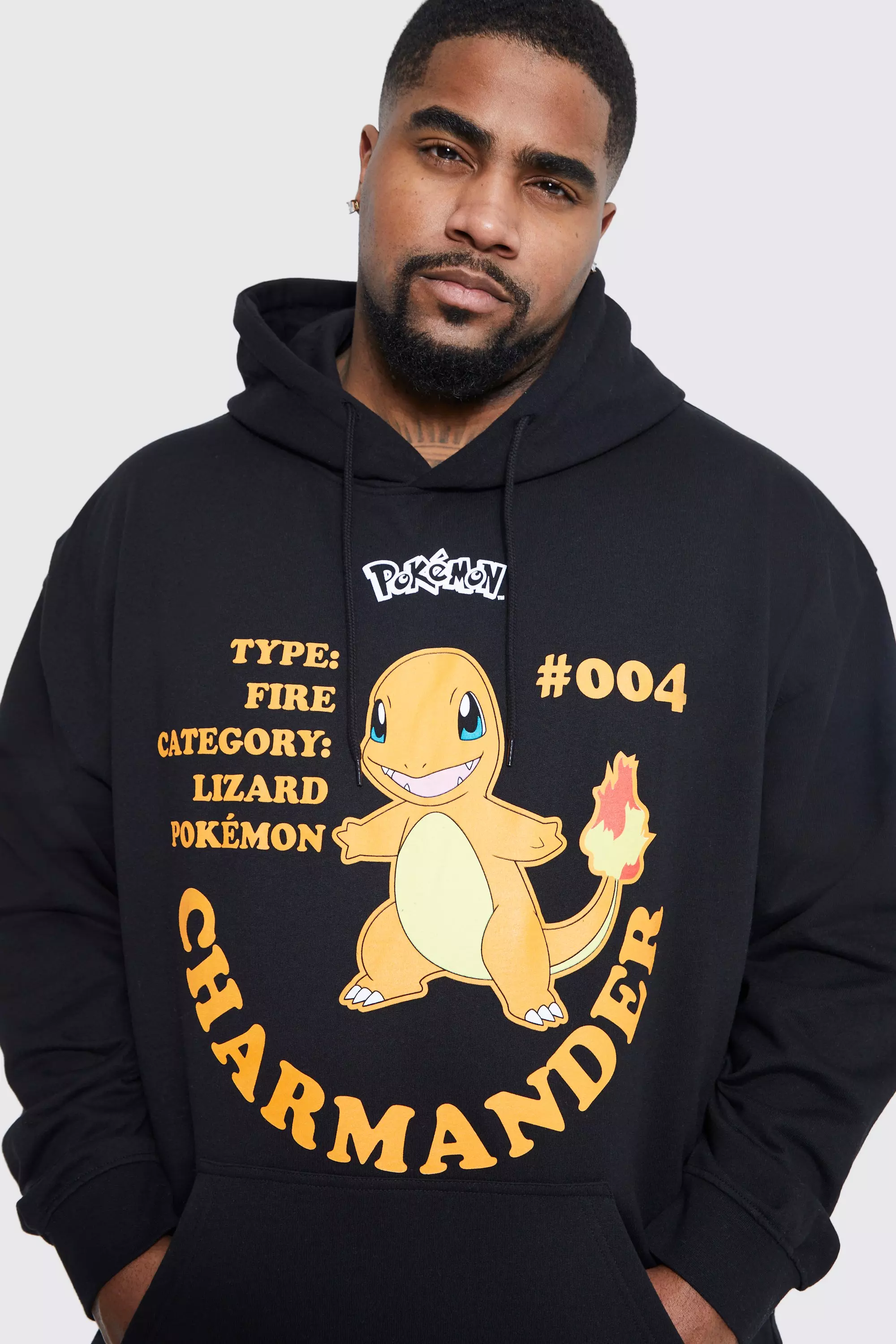 Plus Pokemon License Hoodie boohooMAN UK