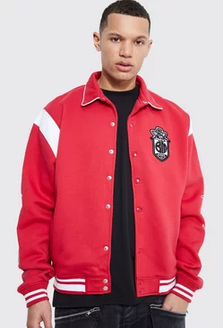 Tall Boxy Fit Limited Edition Jersey Jacket Red