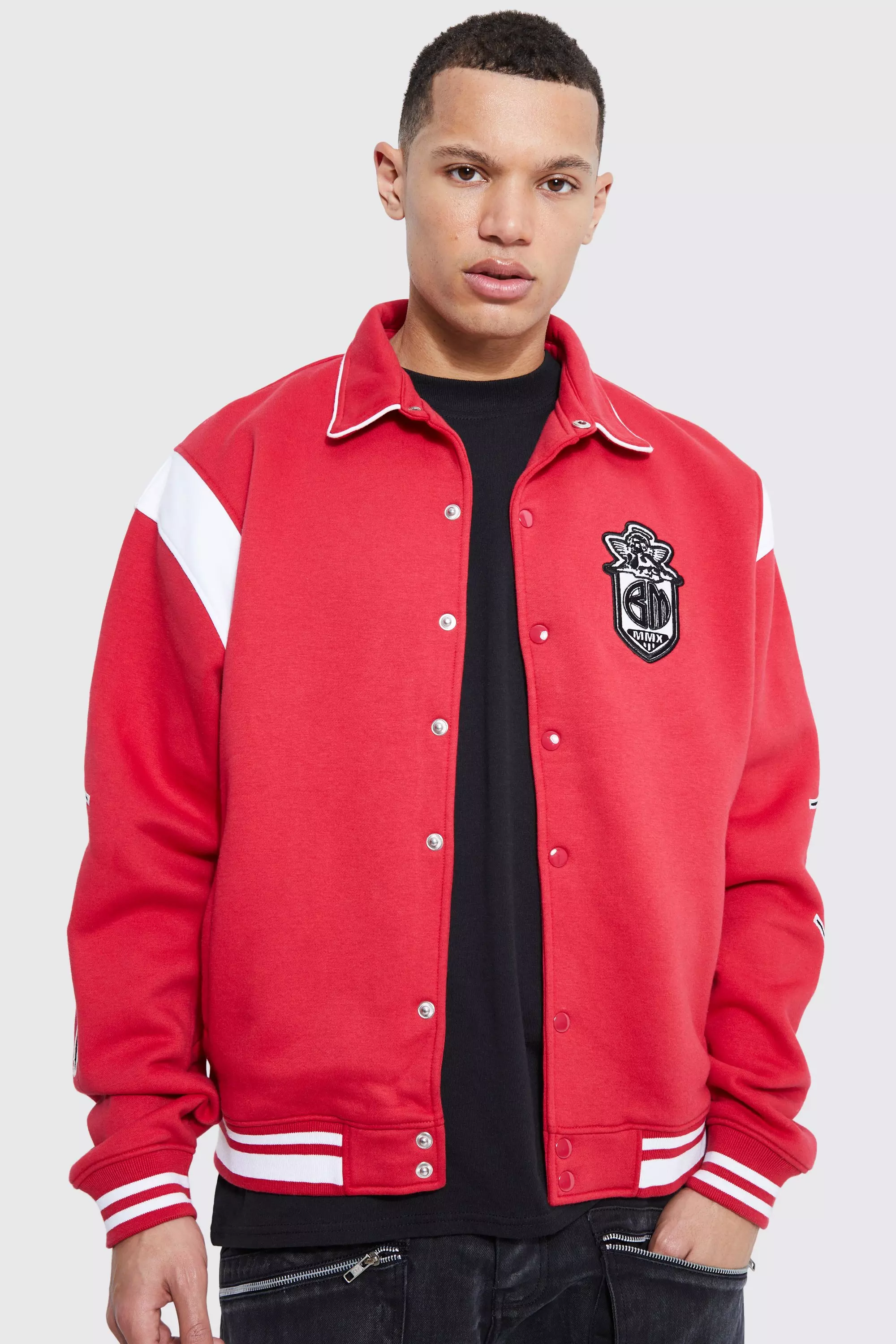 Tall Boxy Fit Limited Edition Jersey Jacket Red