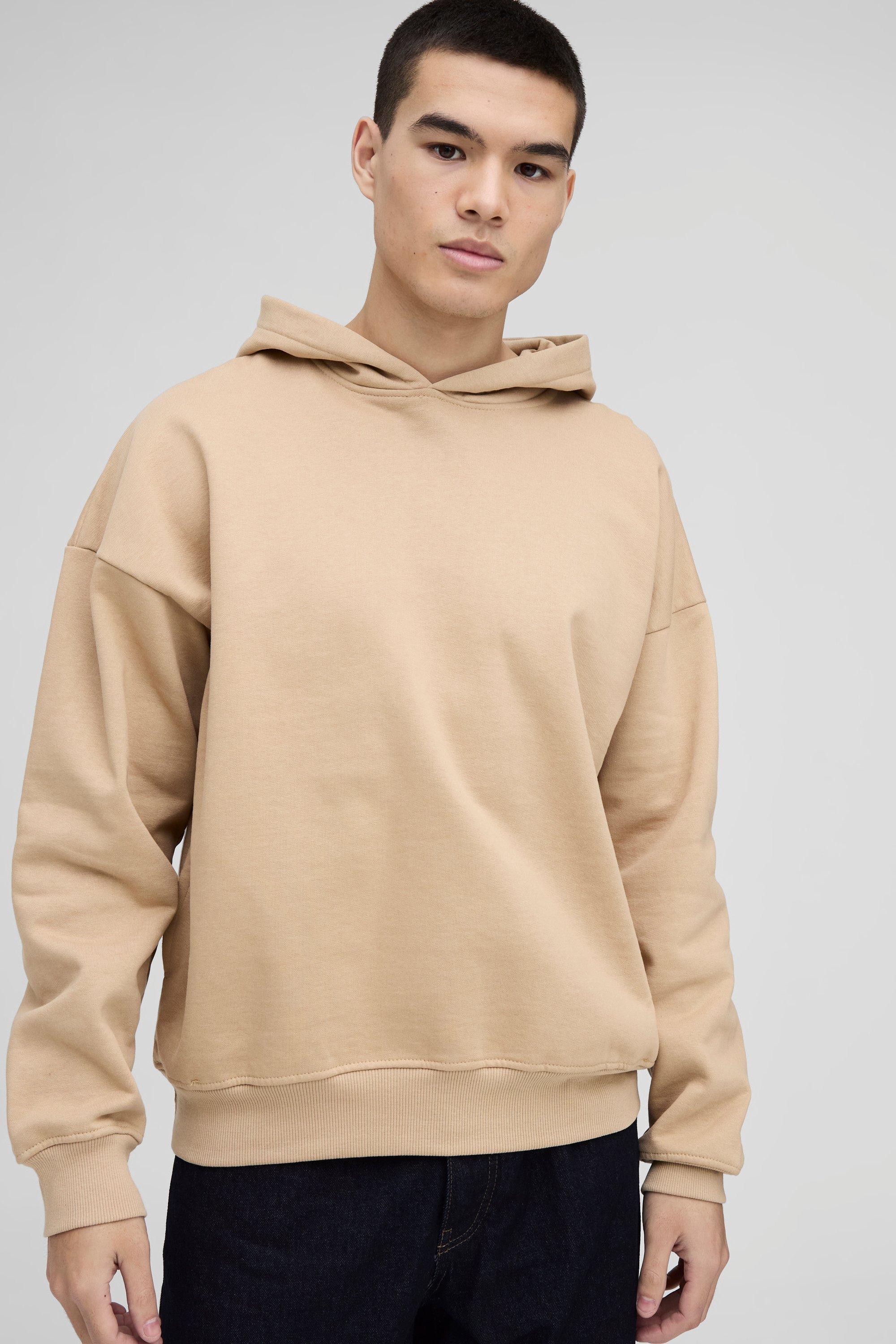 Beige discount hoodie oversized