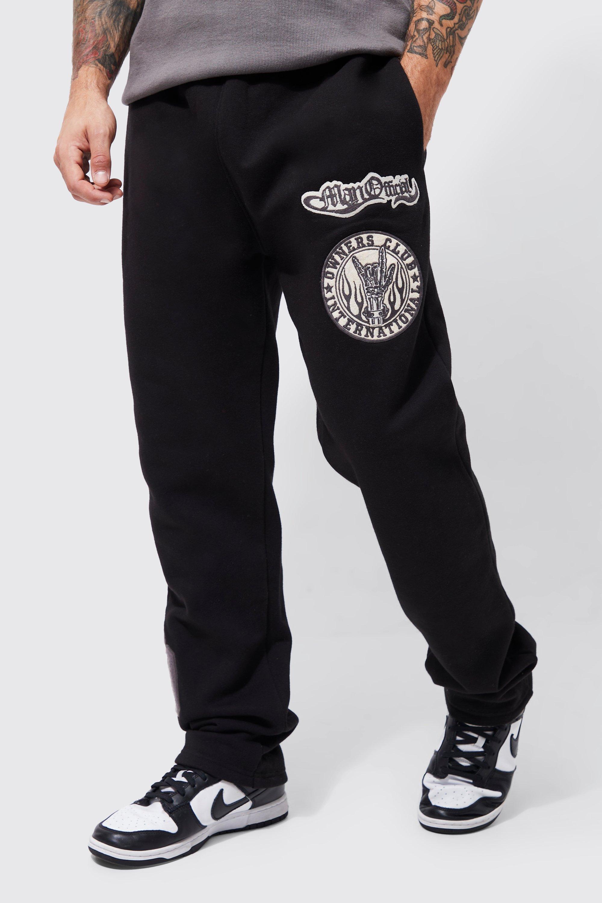 MAN Logo Joggers | MAN Branded Joggers | boohooMAN UK