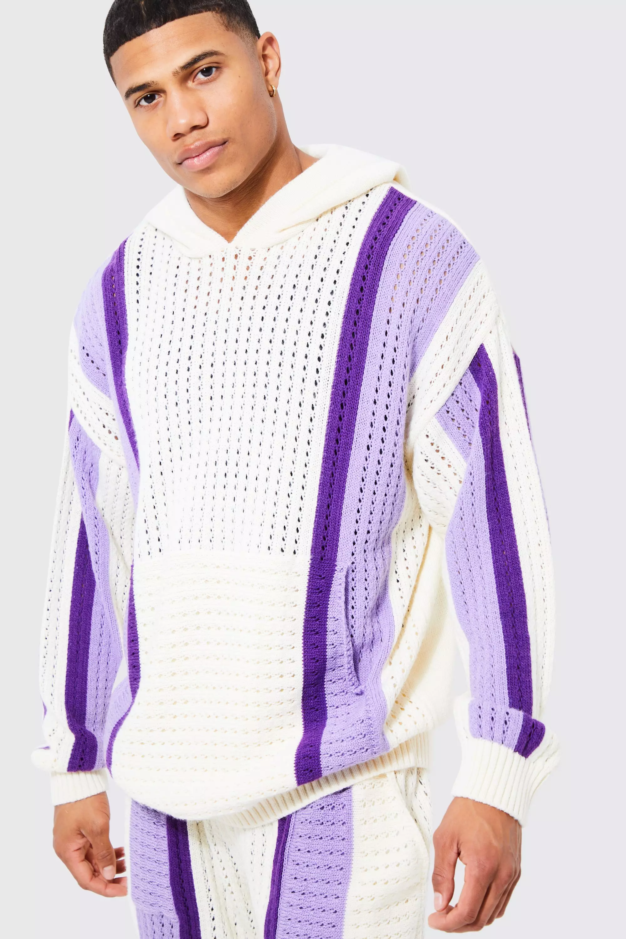 【BAON】[unisex] Tomendi Over Knit Hoodie 86418_Flint_and_Tinder_Recycle