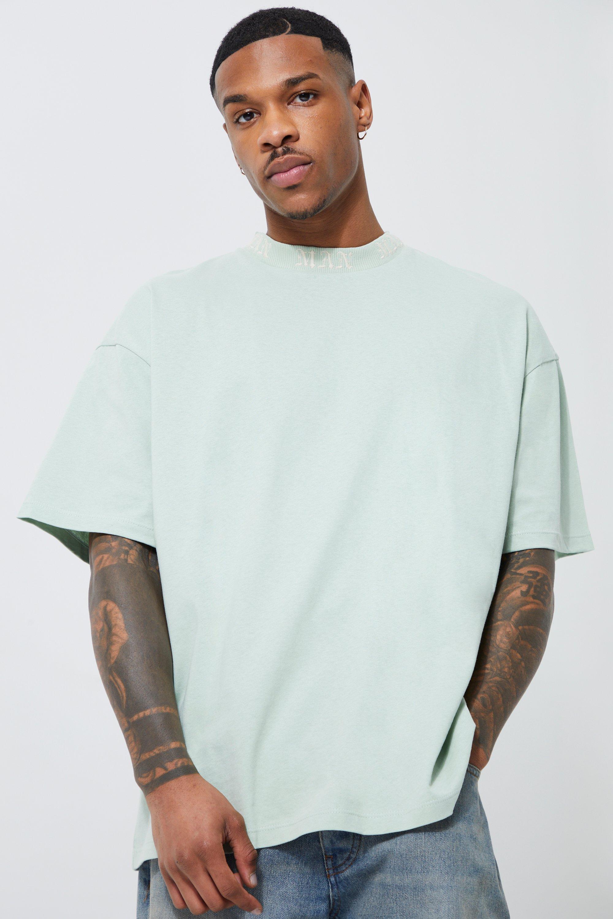 Oversized Gothic Man Rib Neck T-shirt 1 | boohooMAN USA