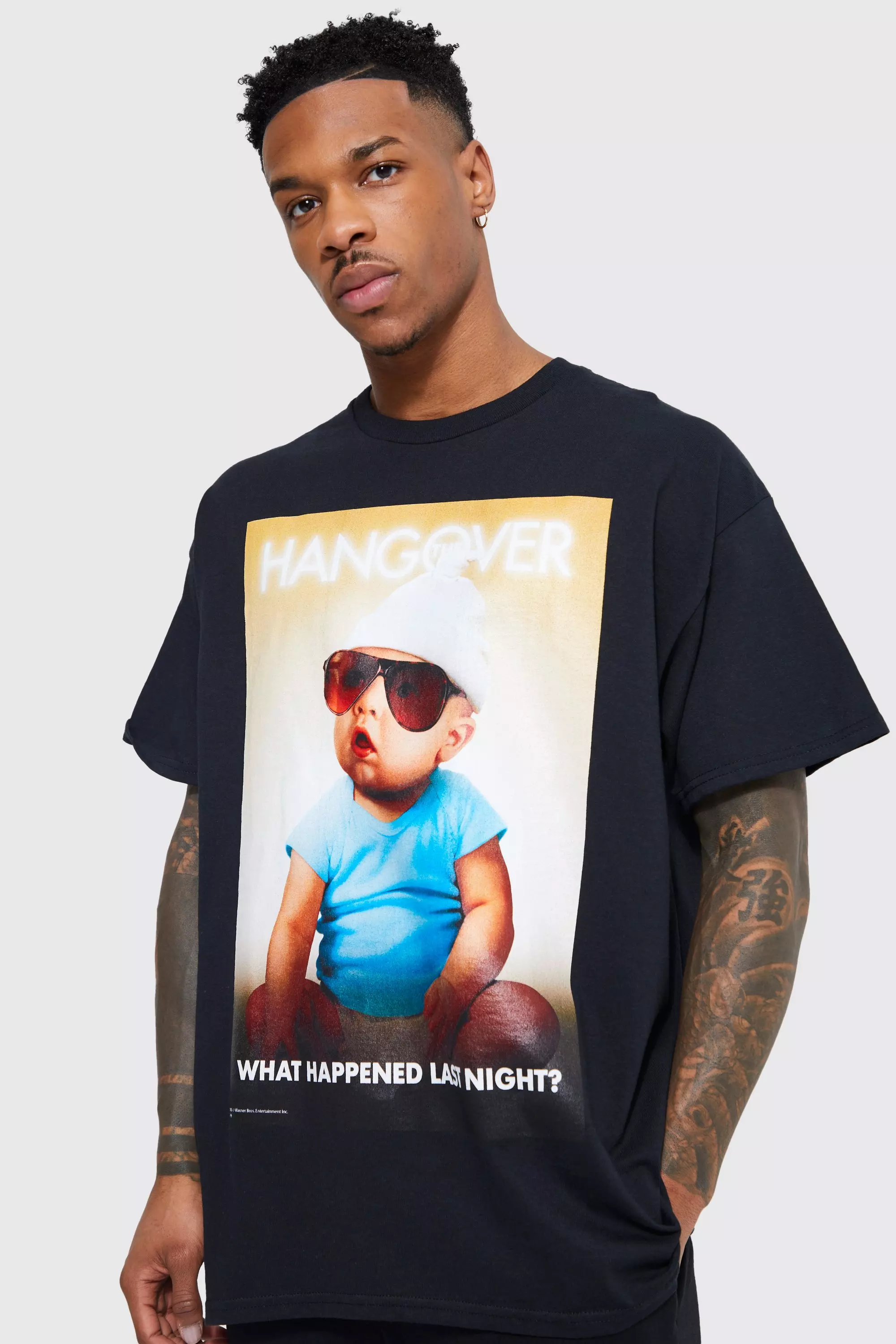 Oversized The Hangover License T shirt boohooMAN