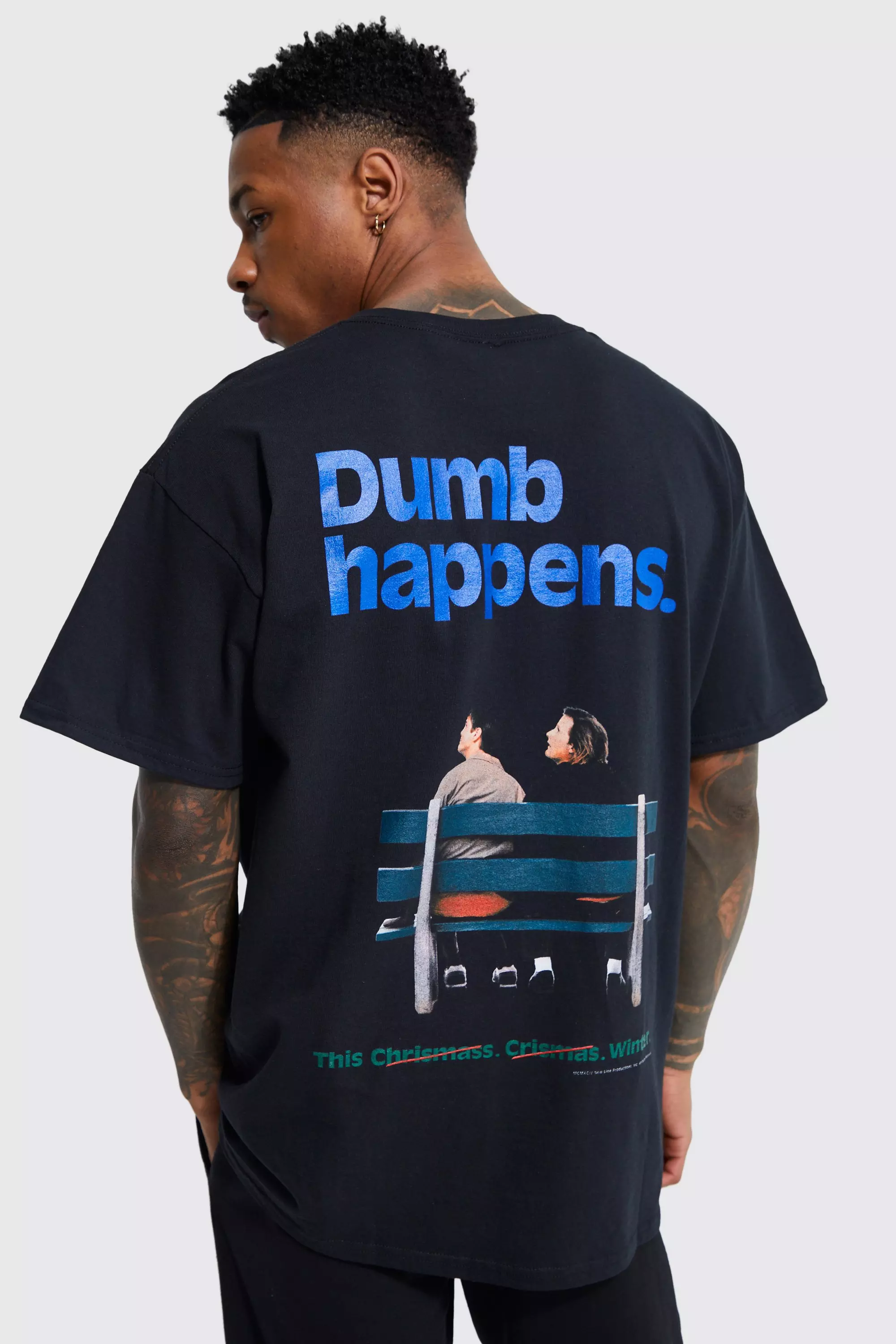 Black Oversized Dumb & Dumber License T-shirt alternative image