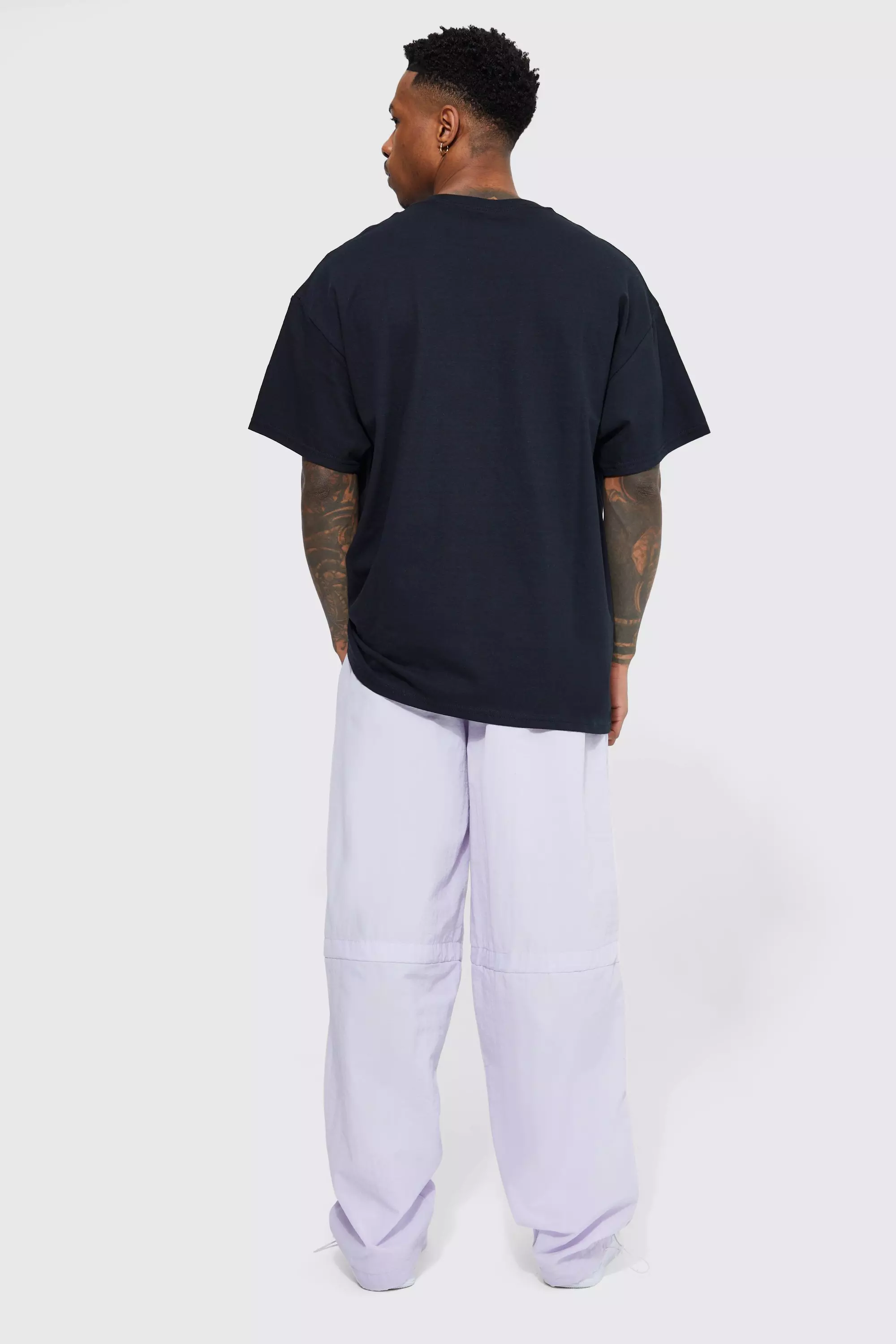 Black Oversized Jojo's Bizarre Adventure T-shirt alternative image