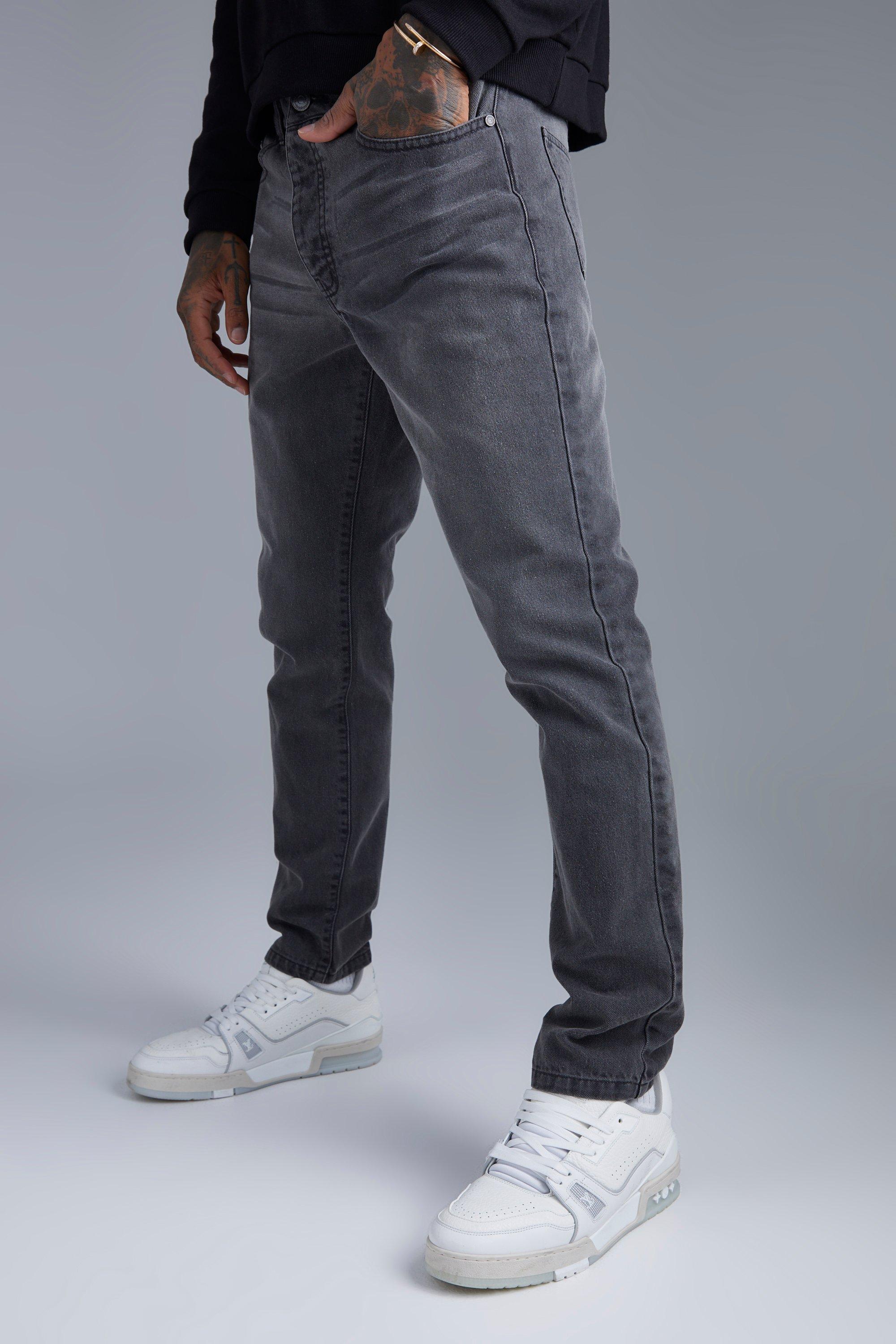 Buy Men Grey Light Slim Fit Jeans Online - 747319