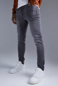 Grey Skinny Stretch Jeans