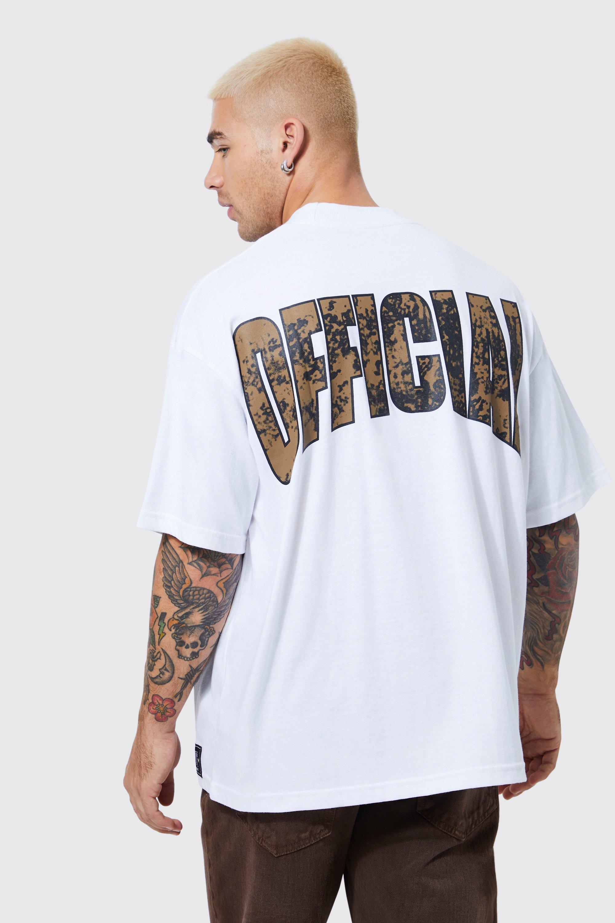 Oversized Camo Graphic Official T-shirt | boohooMAN USA