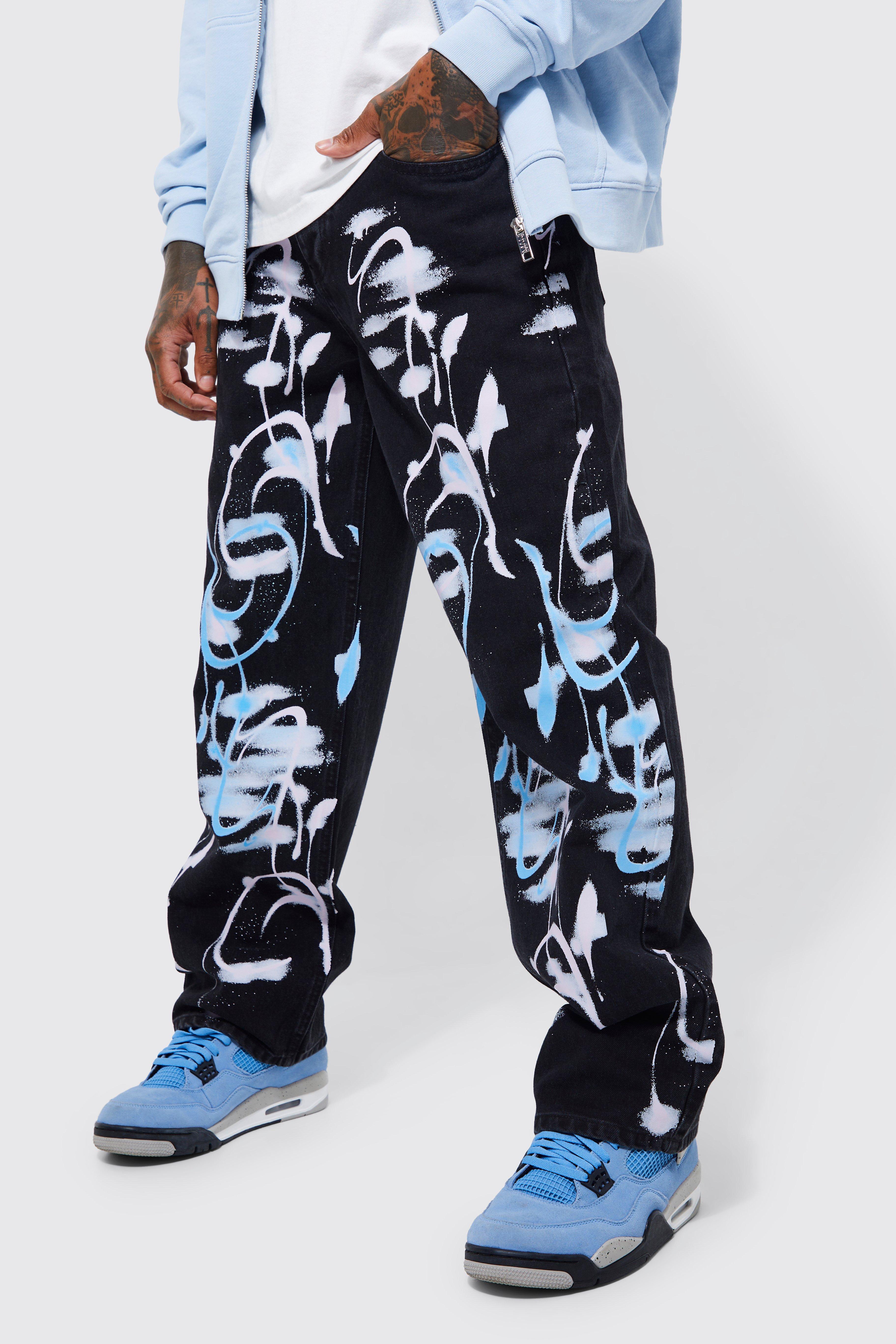 Men's Graffiti Baggy Pants