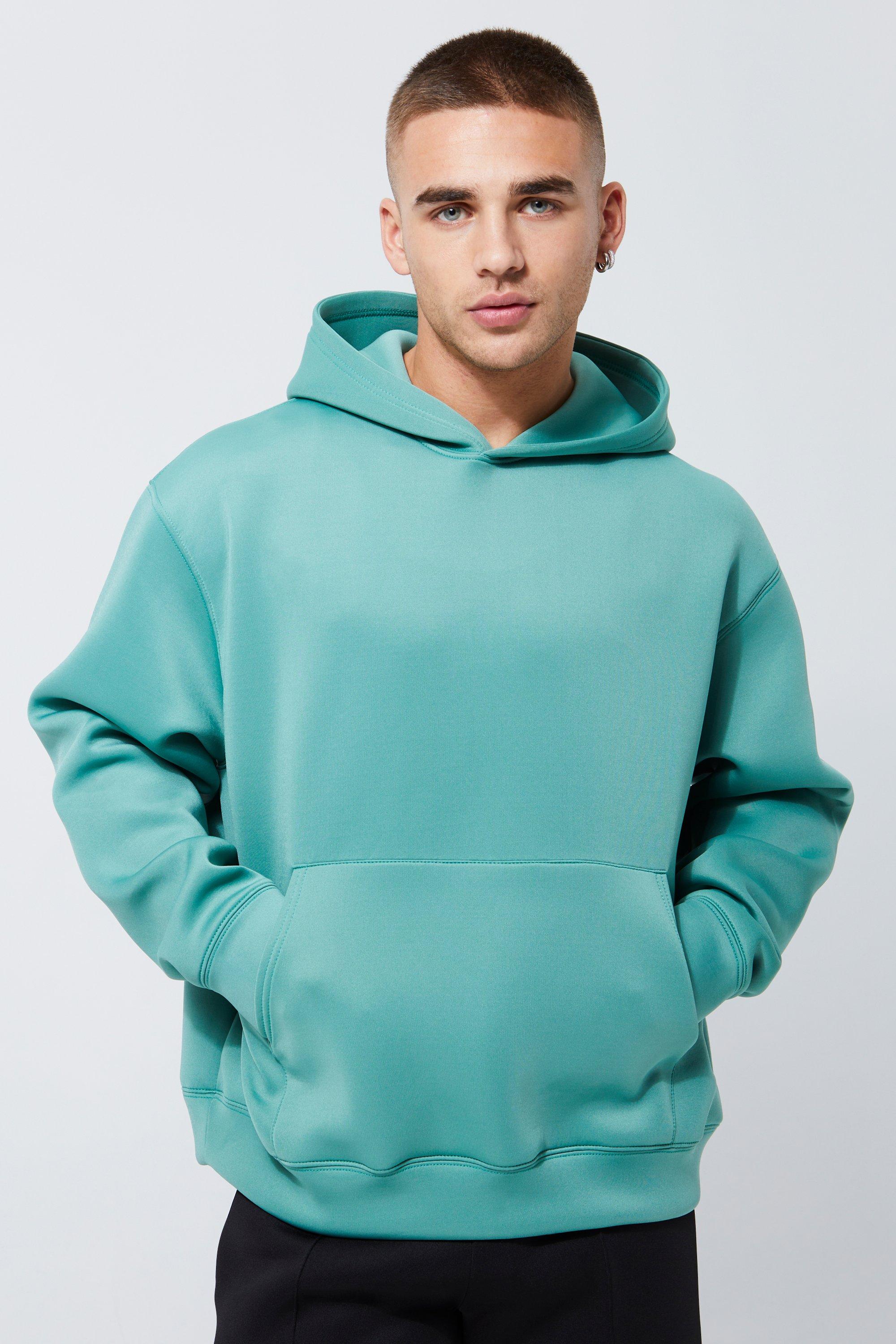 Bonded Scuba Oversized Hoodie | boohooMAN USA