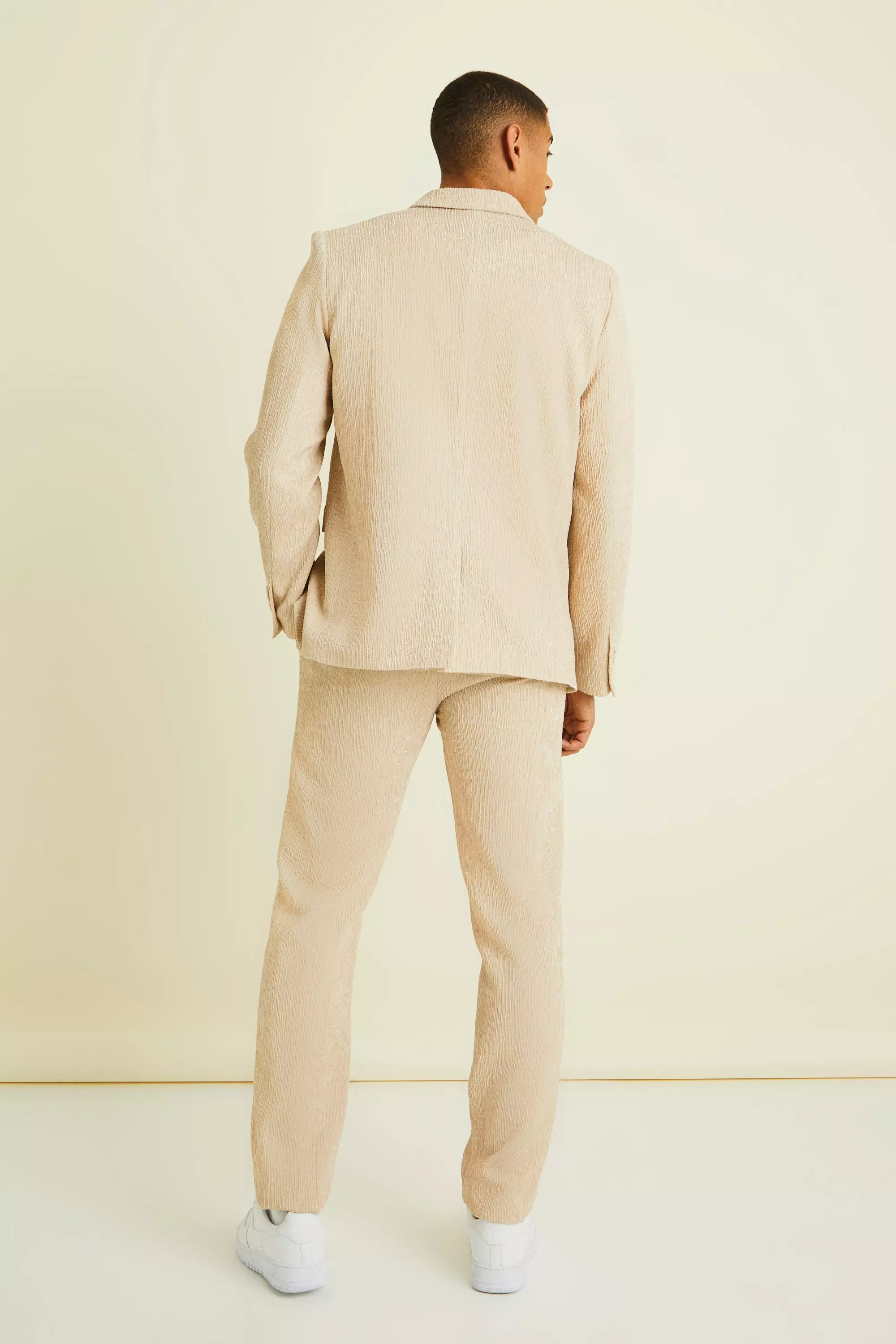 Lockere Anzughose in Knitteroptik, Nude alternatives Bild
