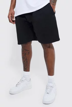 Black Plus Regular Fit Sweat Shorts