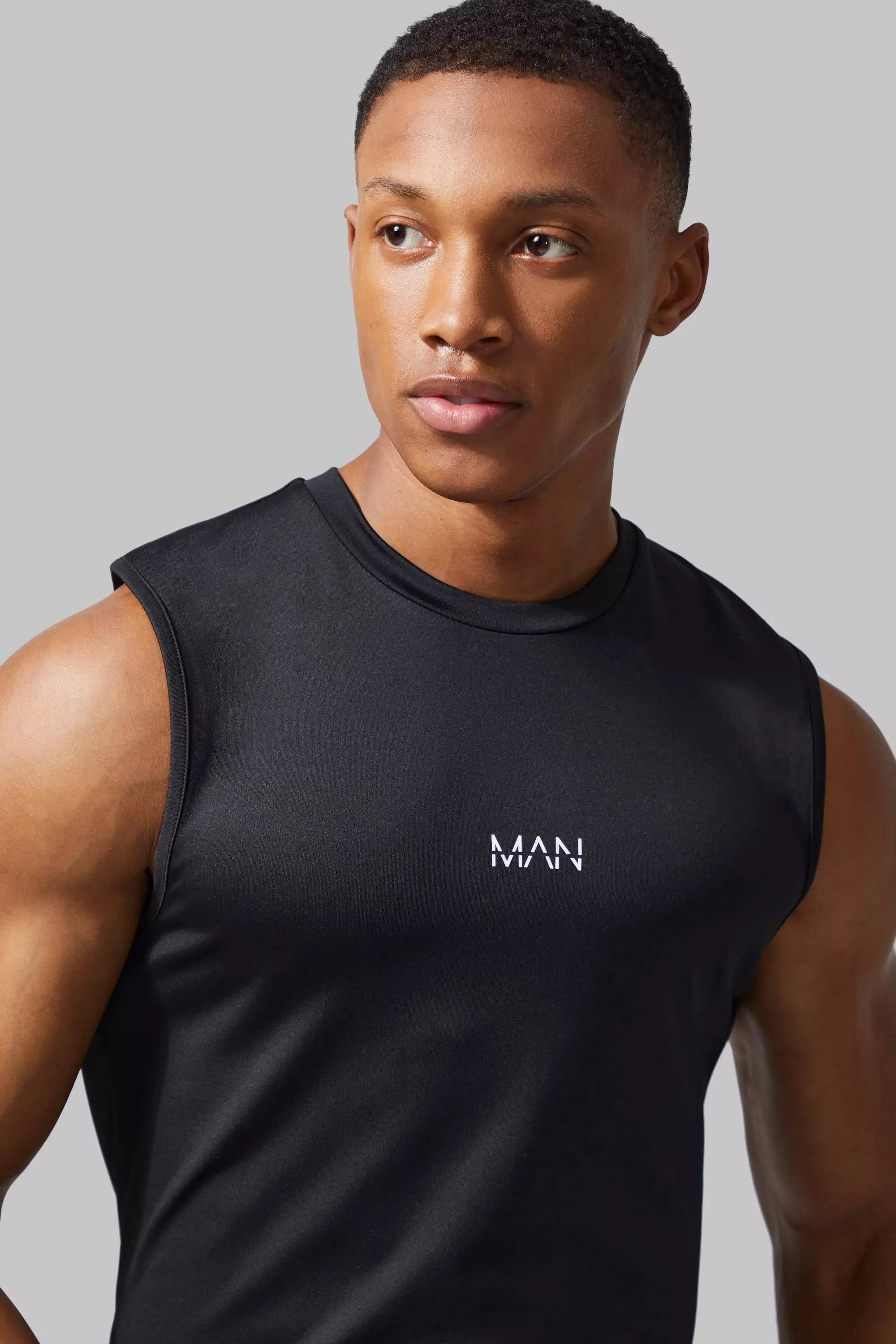 Man Active 2 Pack Compression Tank | boohooMAN USA