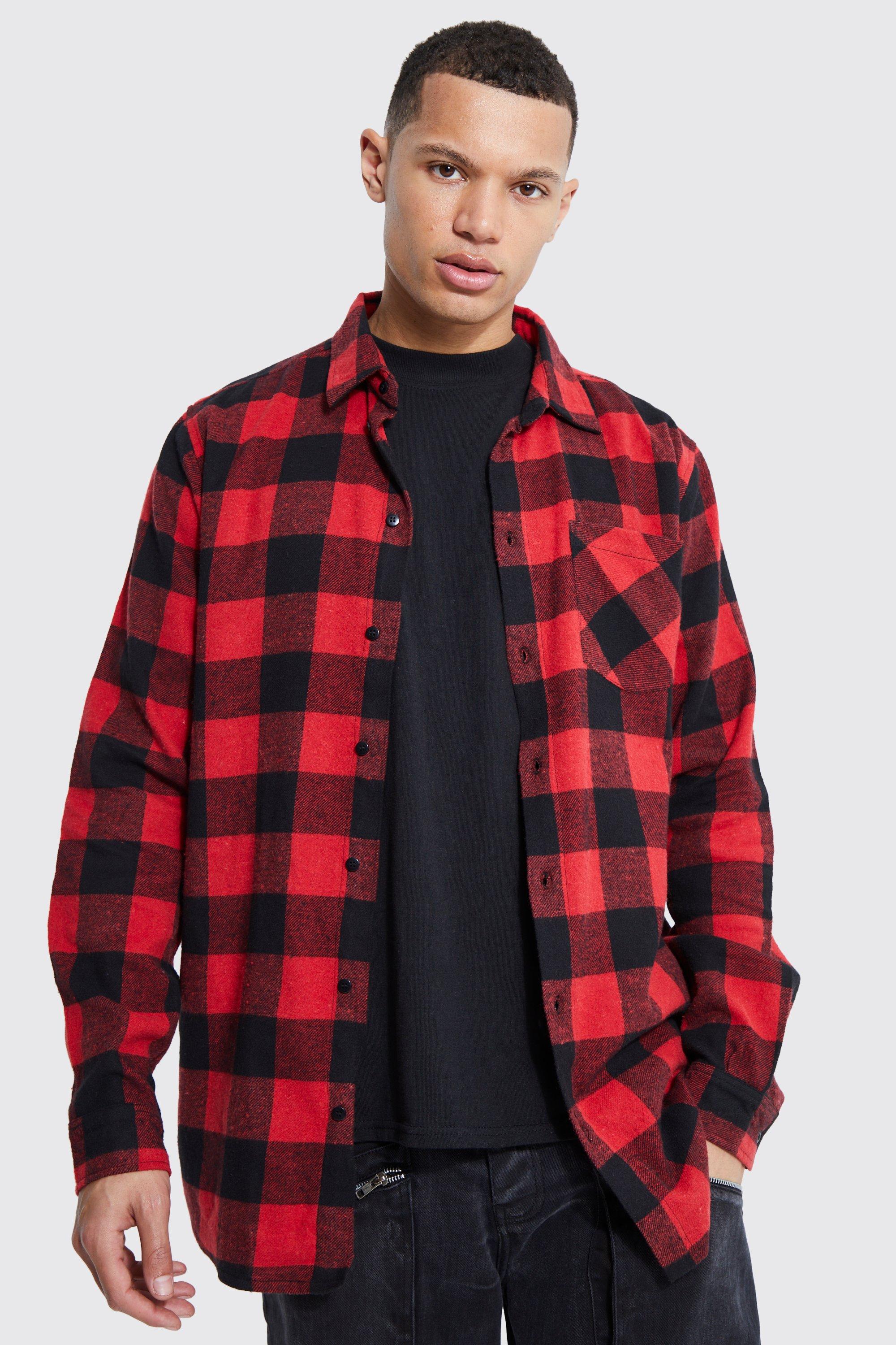 Plus Long Sleeve Buffalo Check Shirt