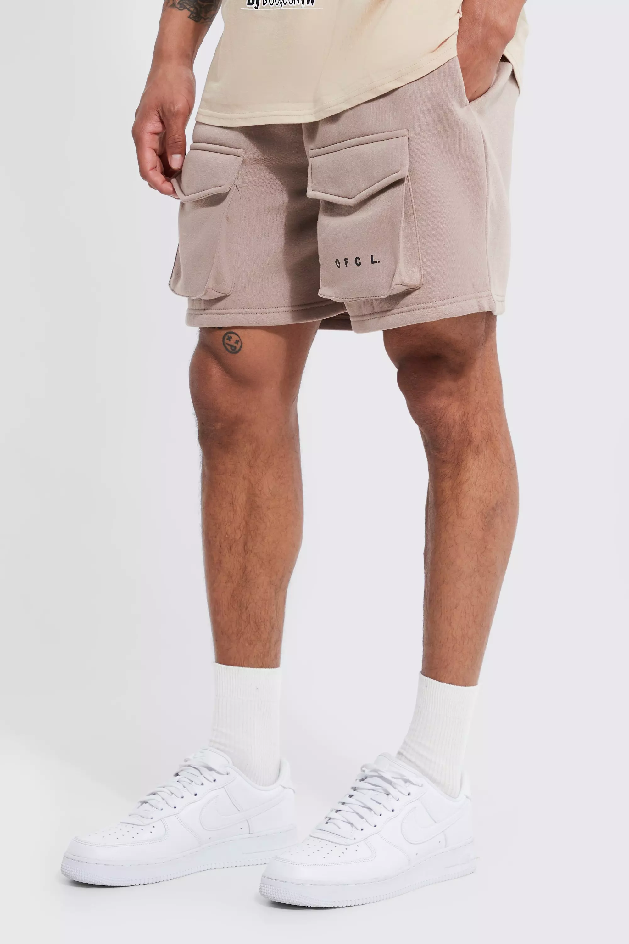 Taupe Oversized Ofcl Short Length Cargo Short alternative image