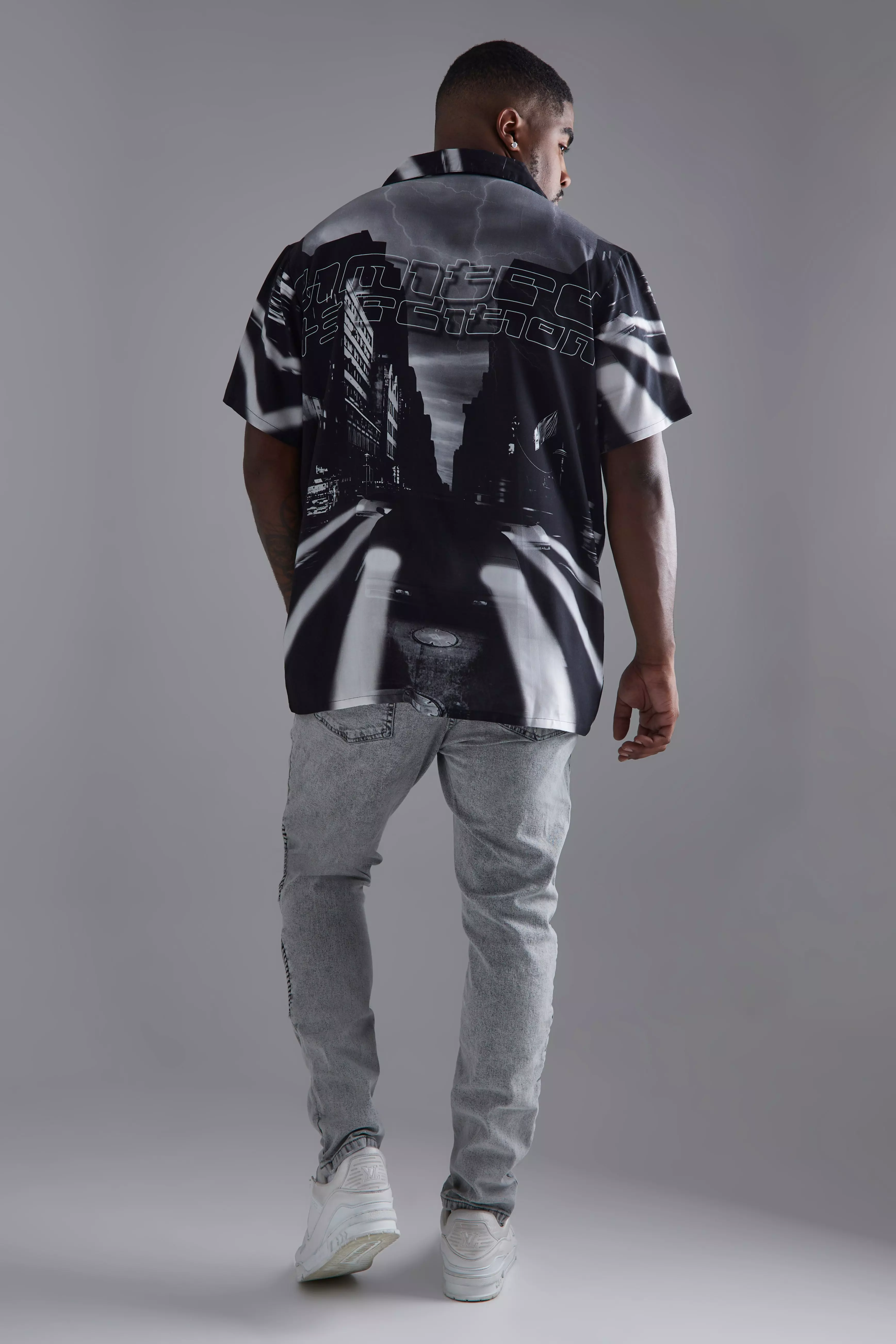 Black Plus Viscose Limited Edition Printed Shirt alternative image