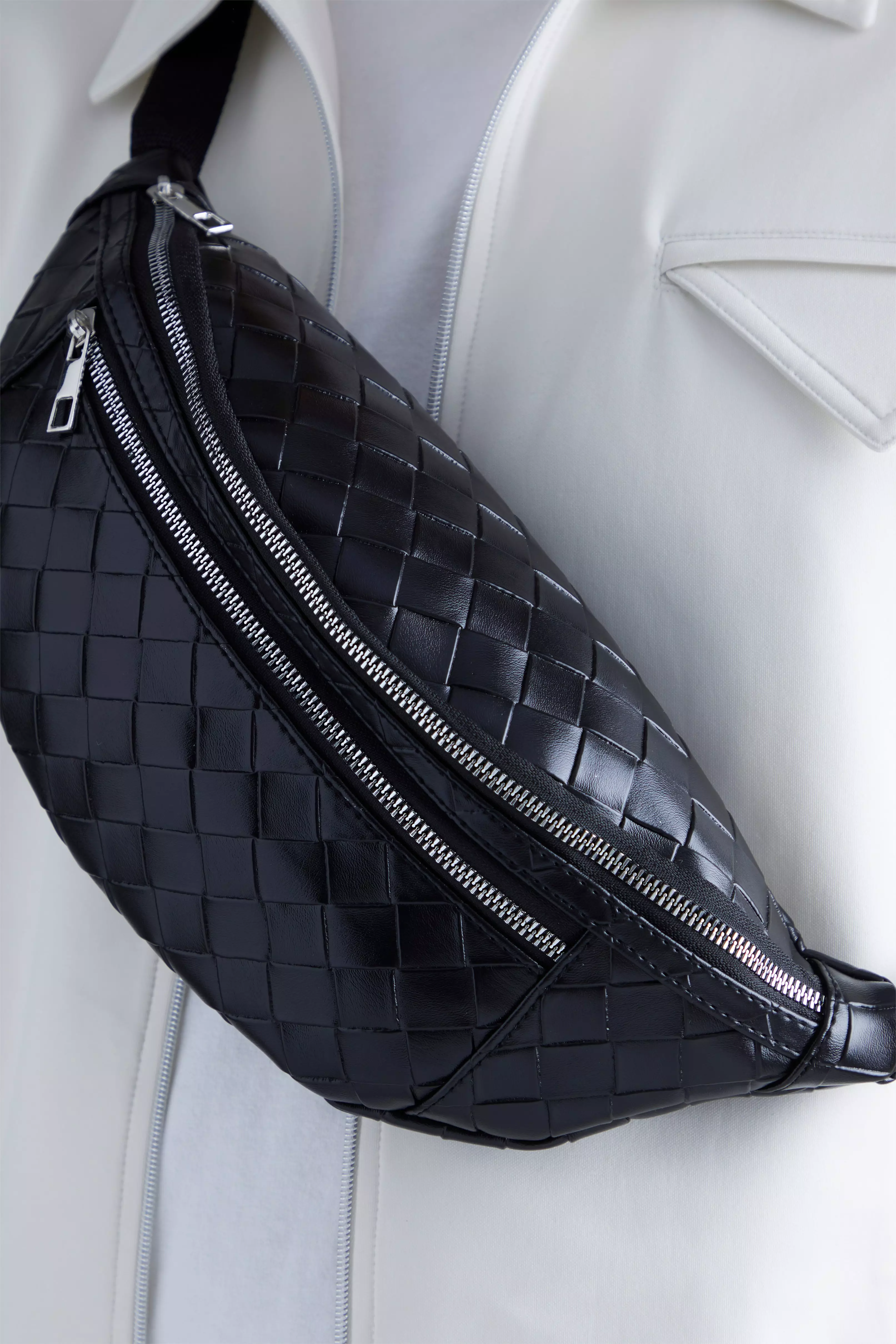 Quilted Pu Bum Bag boohooMAN UK