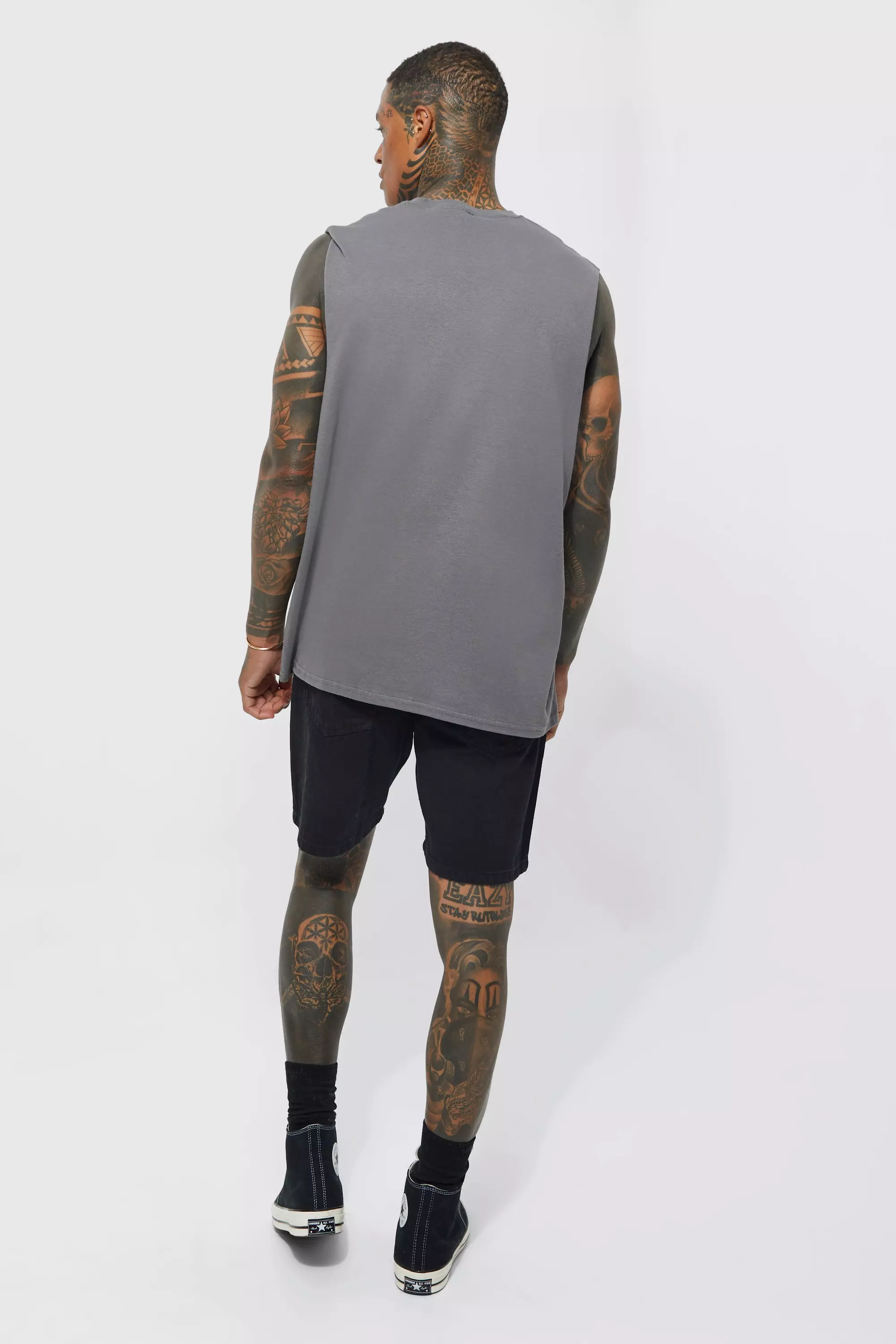 Charcoal Oversized Nirvana License Tank alternative image