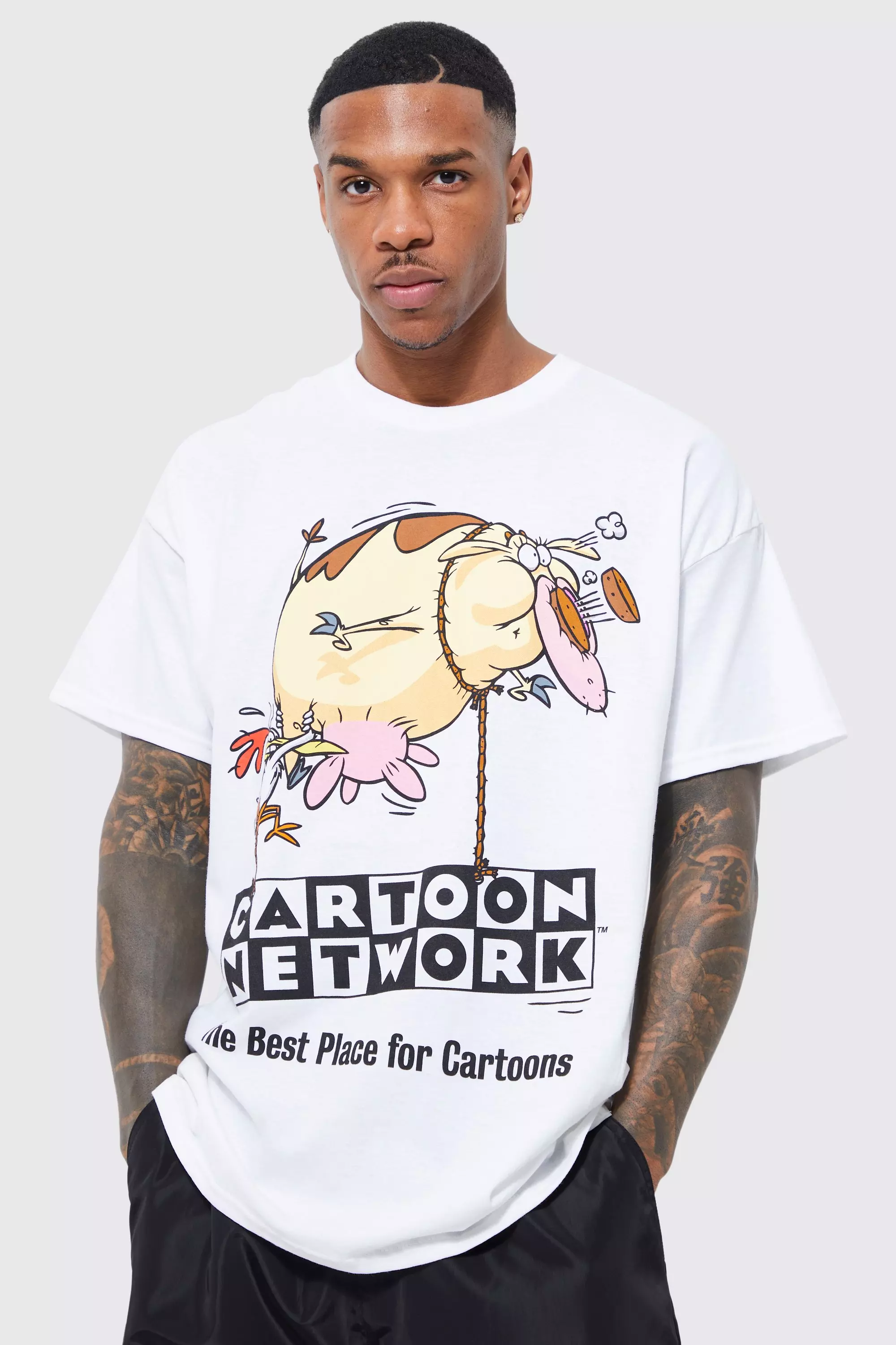 White Oversized Cartoon Network License T-shirt alternative image