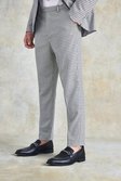 Light grey Tapered Check Suit Pants