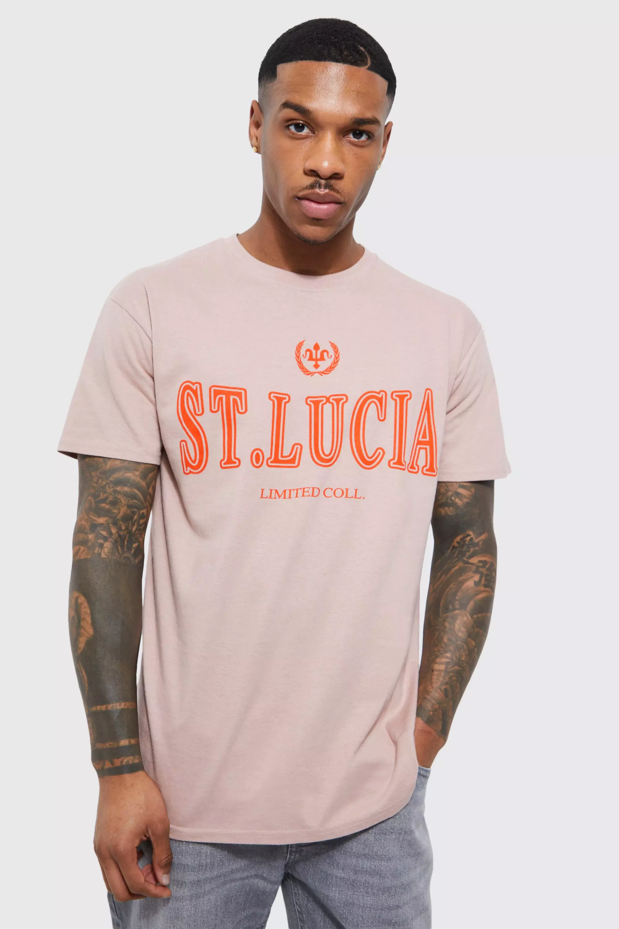 Mink St Lucia Slogan Print T-shirt alternative image