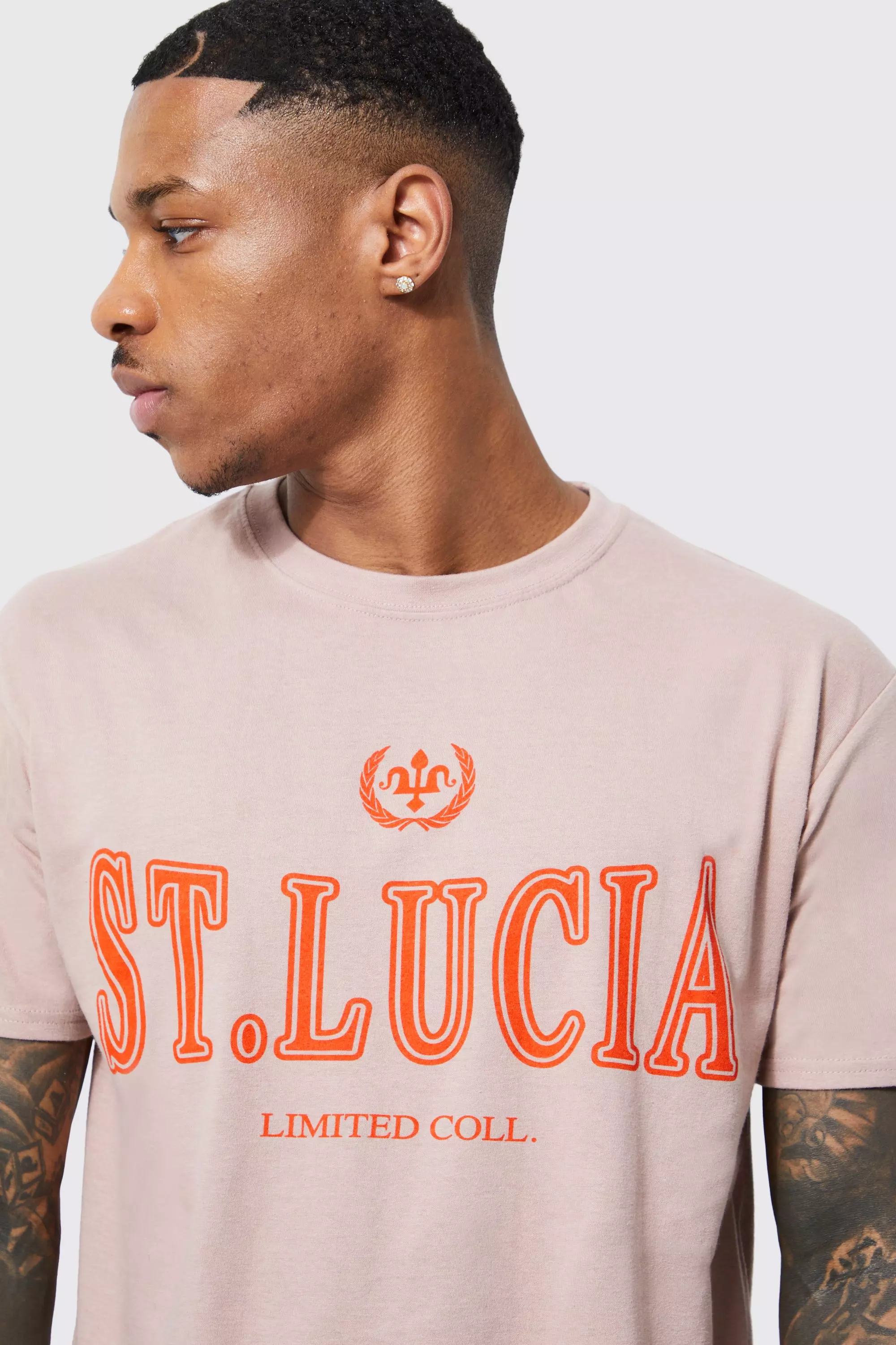 Mink St Lucia Slogan Print T-shirt alternative image
