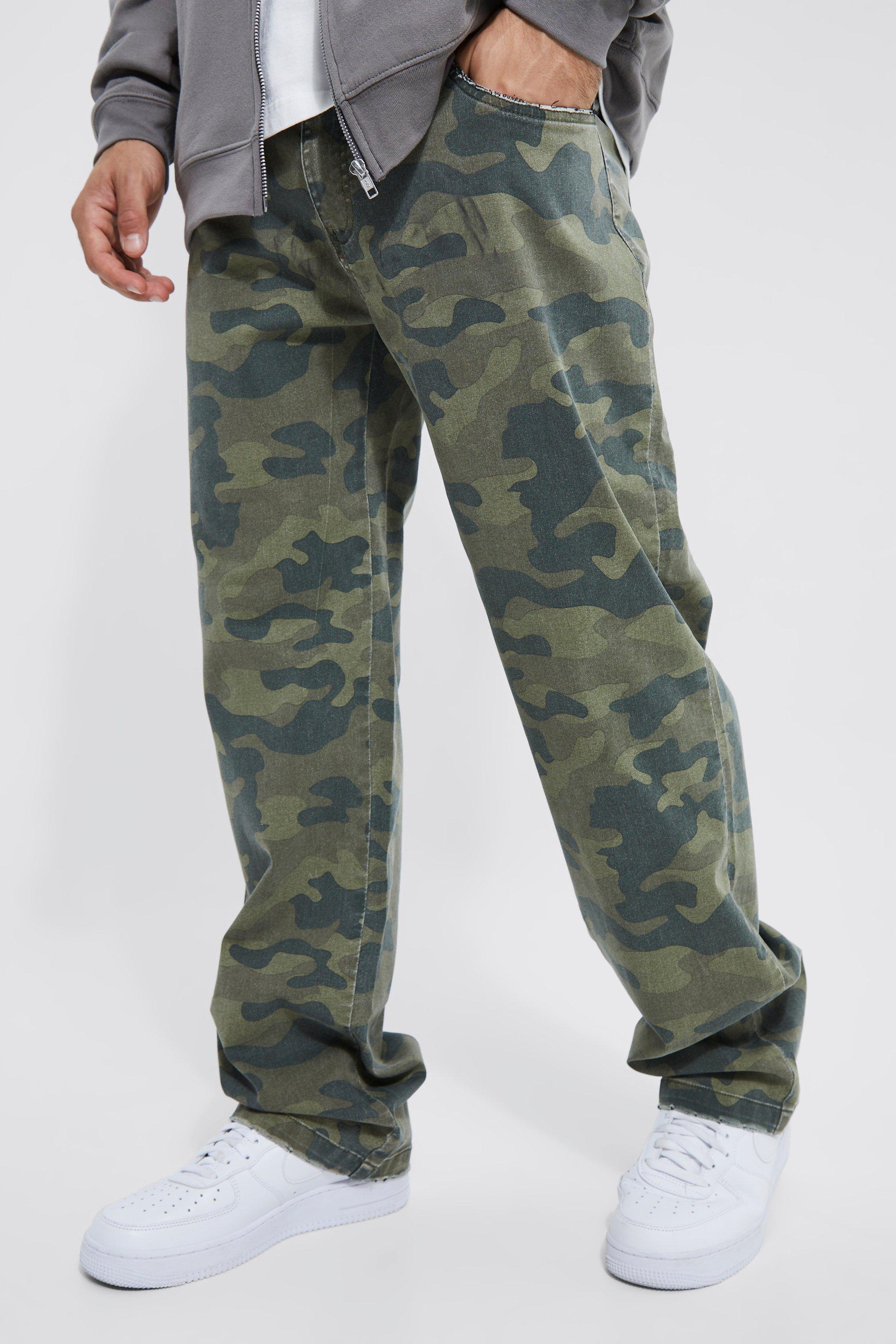 Boohooman best sale camo trousers