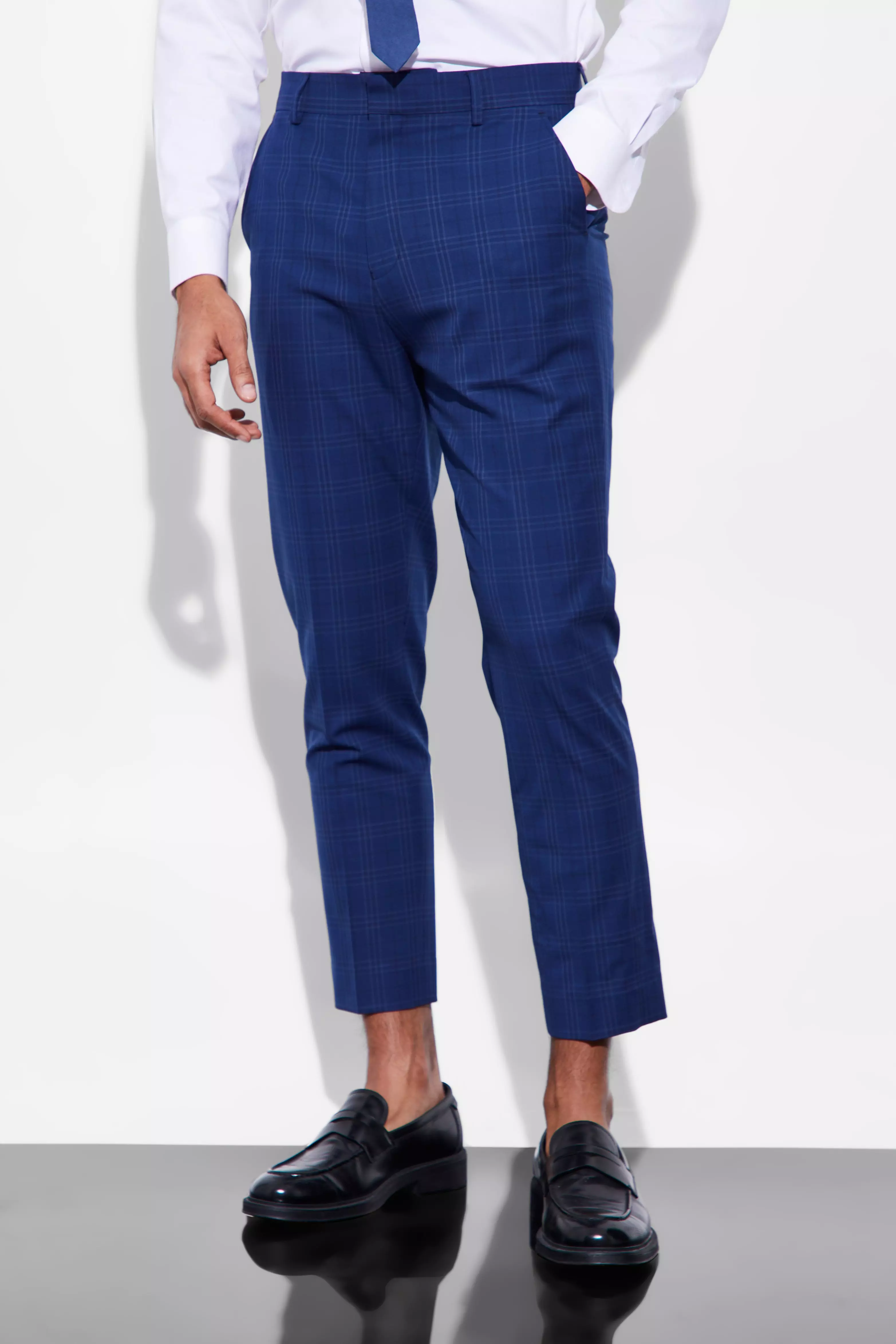 Slim Tapered Check Suit alternative image