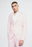 Light pink Skinny Fit Colbert Met Textuur