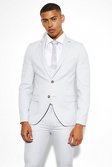 Light grey Super Skinny Micro Texture Suit Jacket