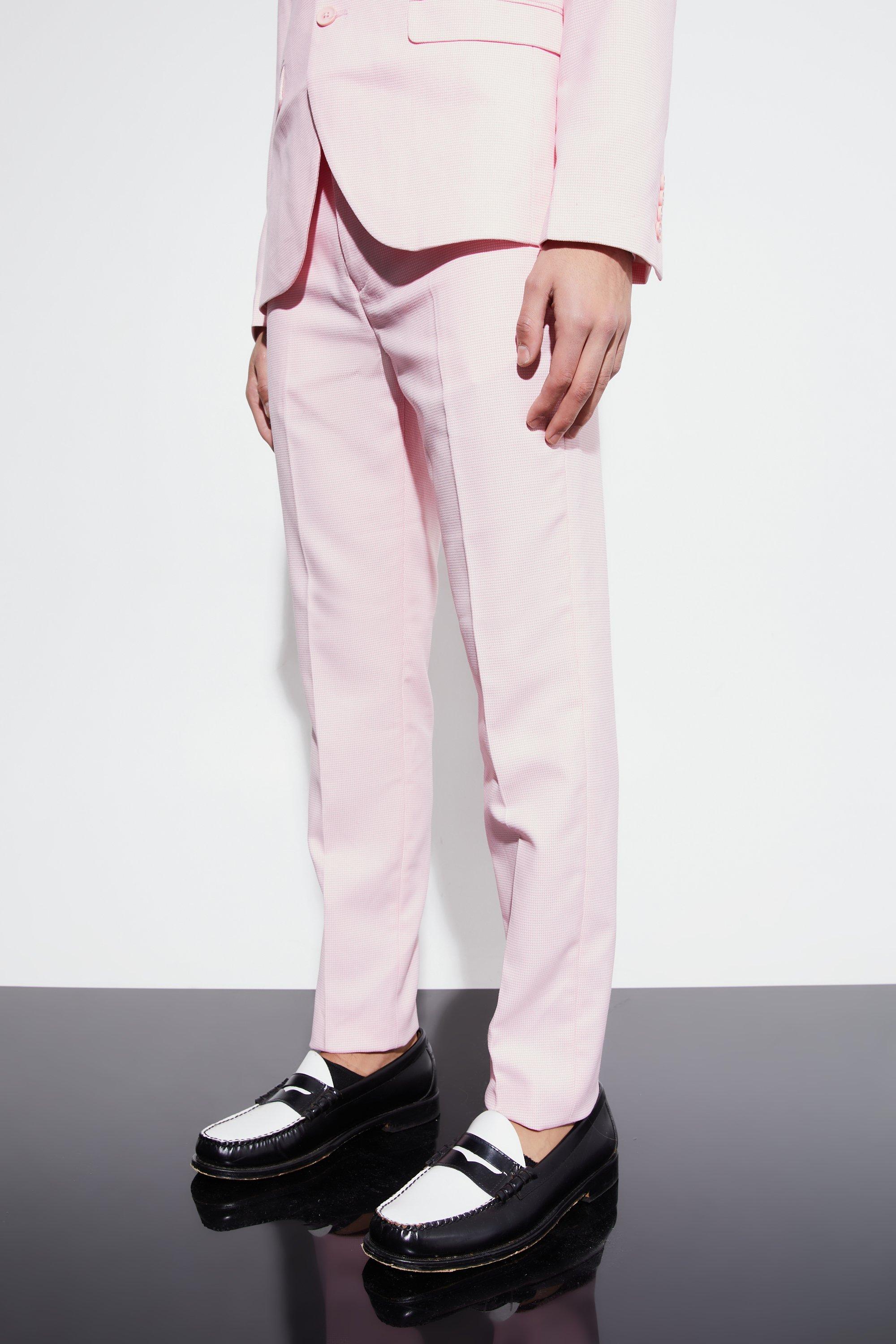 Pantaloni Completo Skinny Fit Con Trama Ridotta, Light pink