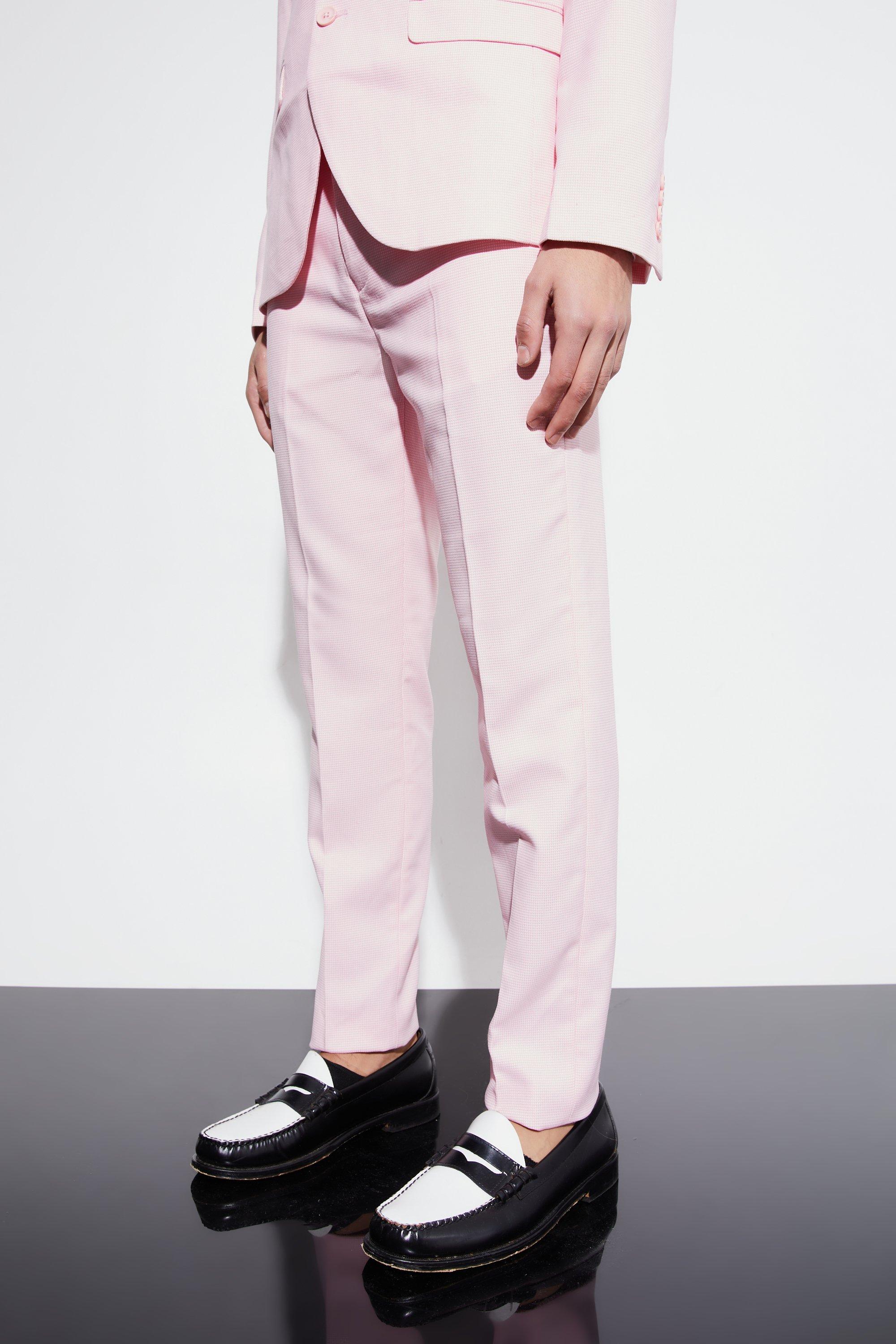 Men's Skinny Light Pink Suit Pants