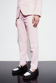 Light pink Skinny Micro Texture Suit Pants