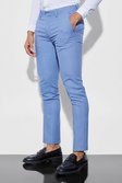 Dark blue Skinny Micro Texture Suit Trousers