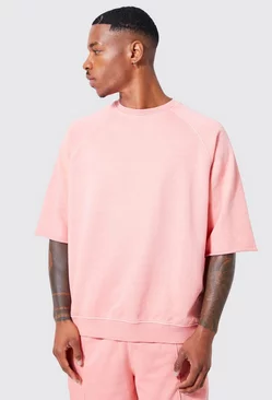 Oversized Raglan Loopback Sweatshirt Peach