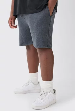 Plus Loose Fit Heavyweight Loopback Short Charcoal