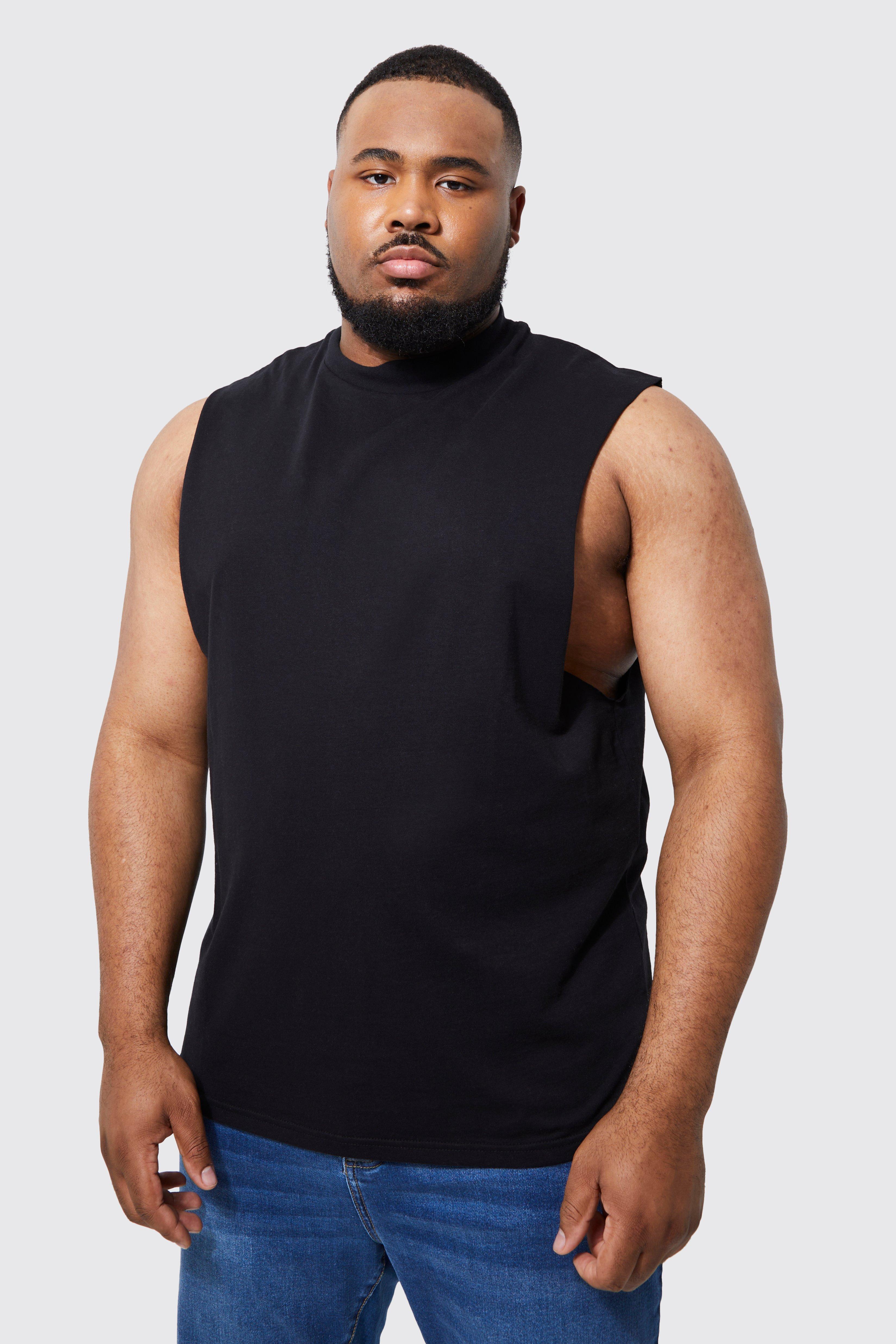 Plus Heavyweight Extended Neck Drop Armhole Tank