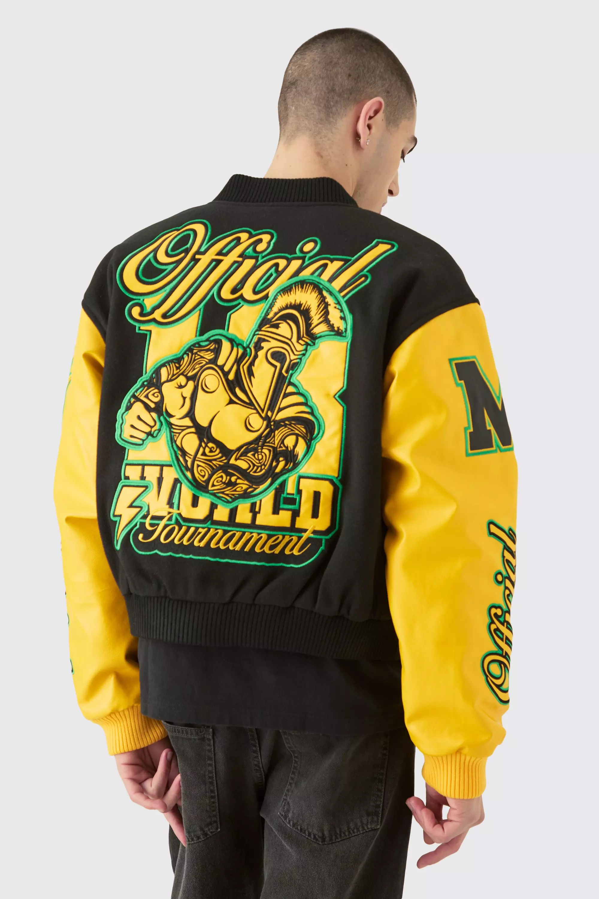 Boxy Official Melton Varsity Jacket