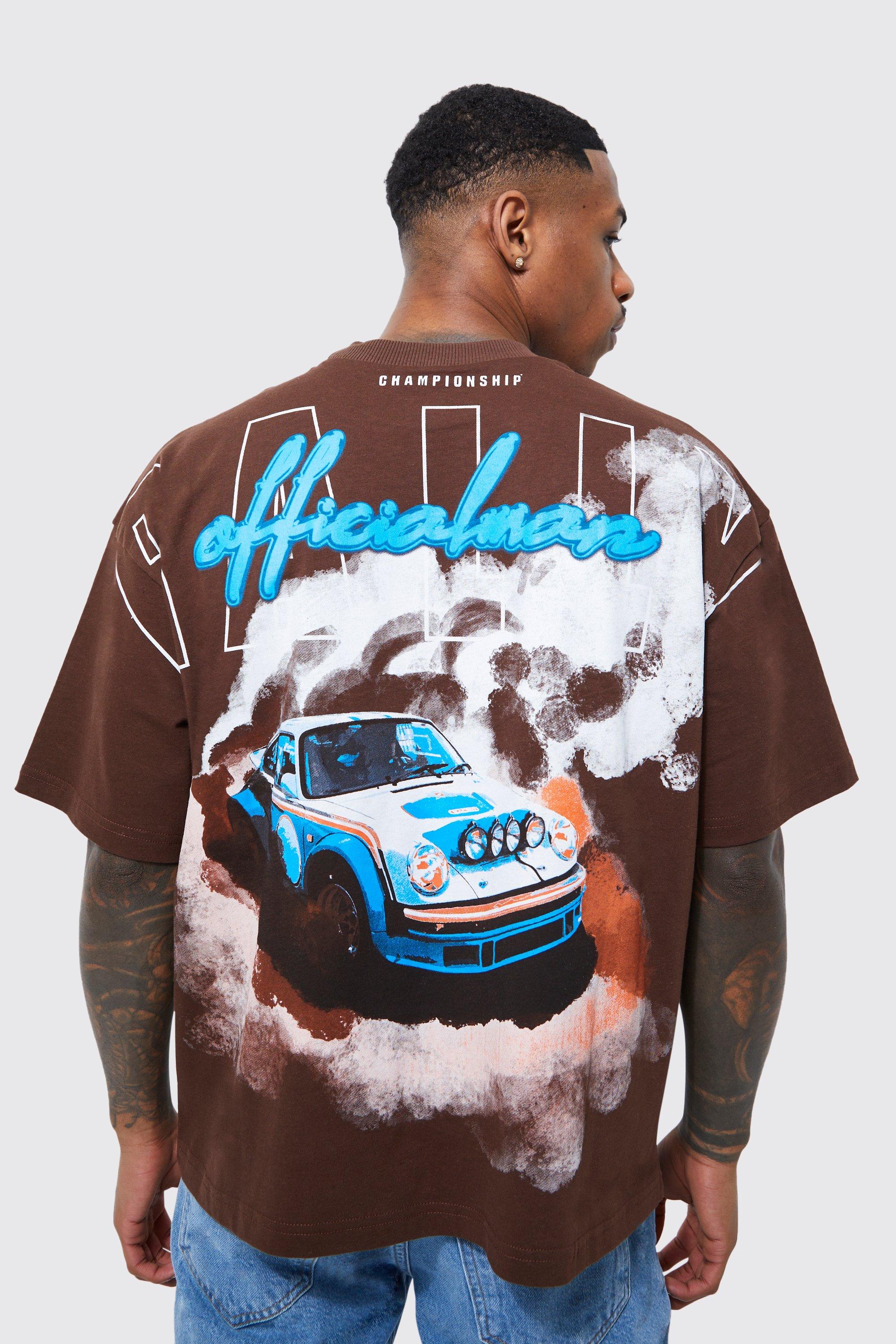 boohooMAN Men's Oversized Car Graphic T-Shirt