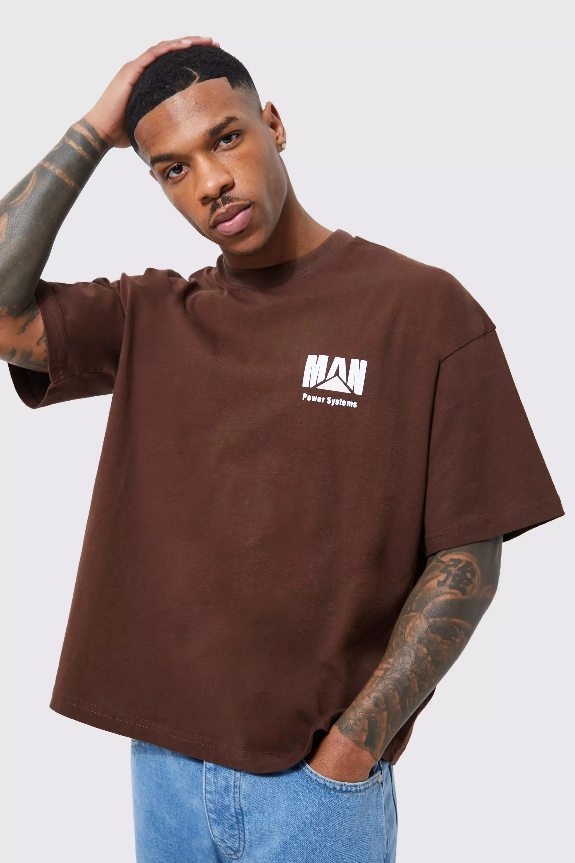 Oversized Over Seams Boxy Rally Graphic T-shirt | boohooMAN USA