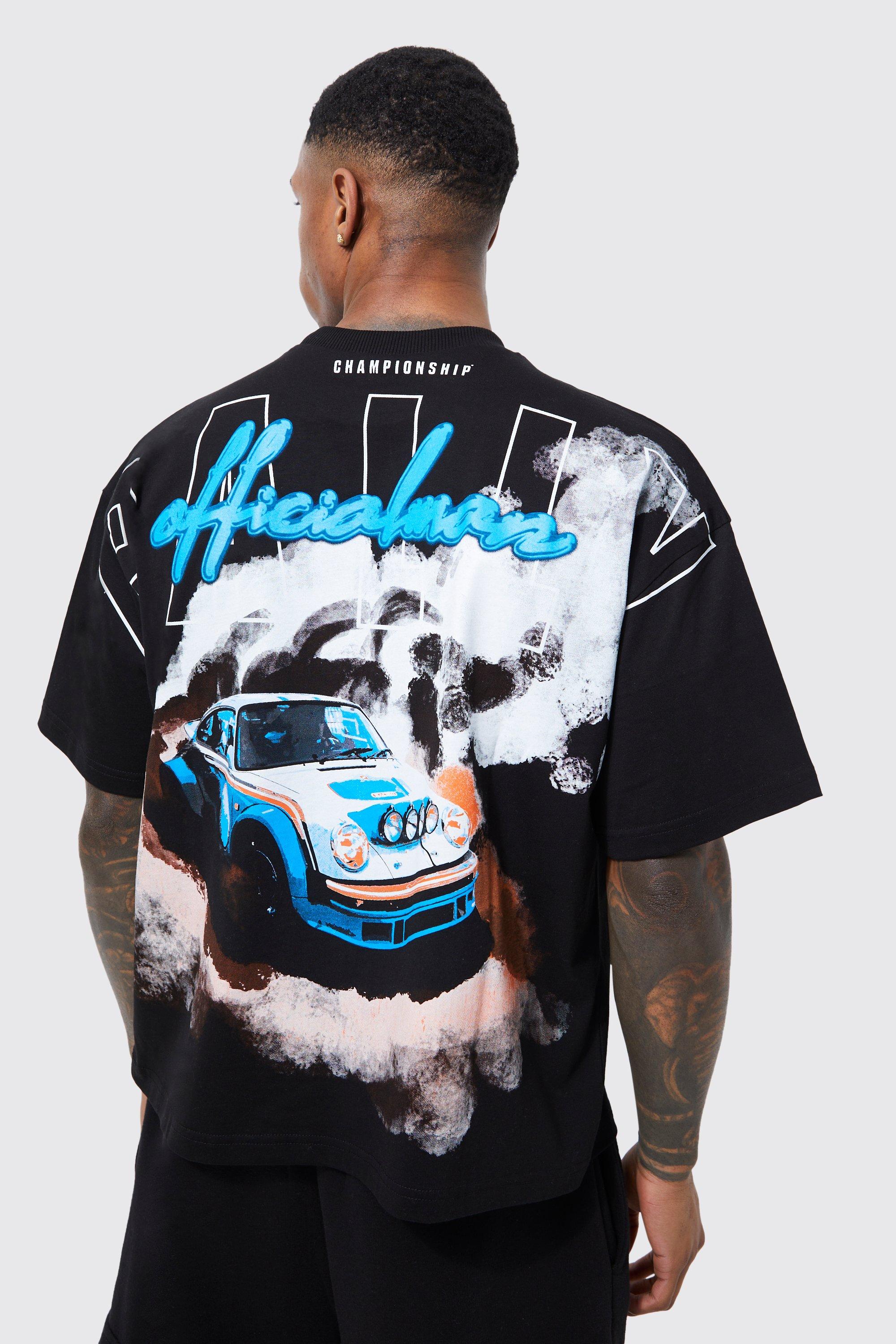 boohooMAN Men's Oversized Car Graphic T-Shirt