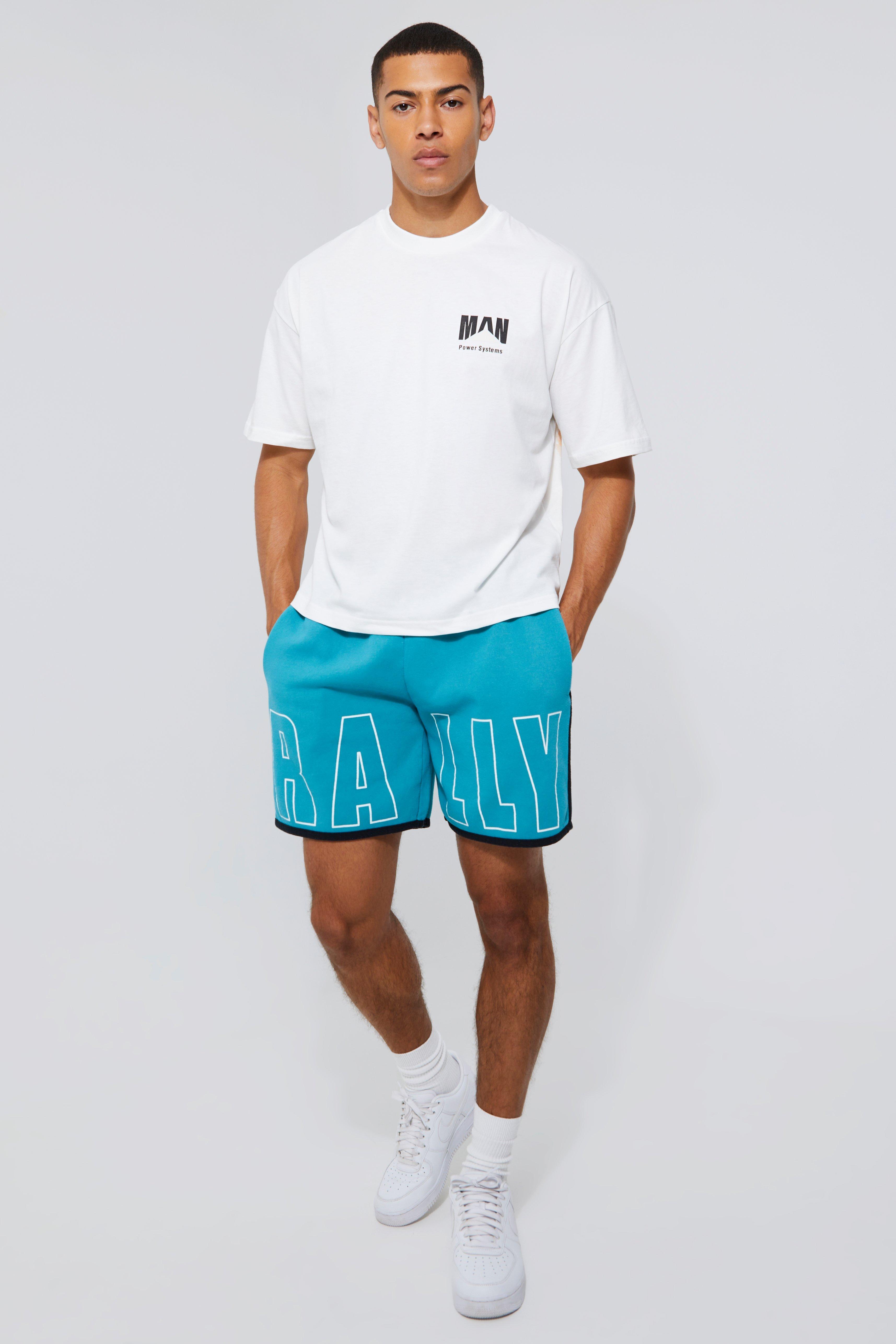 boohooMAN Men's Oversized Boxy Basketball Short Set