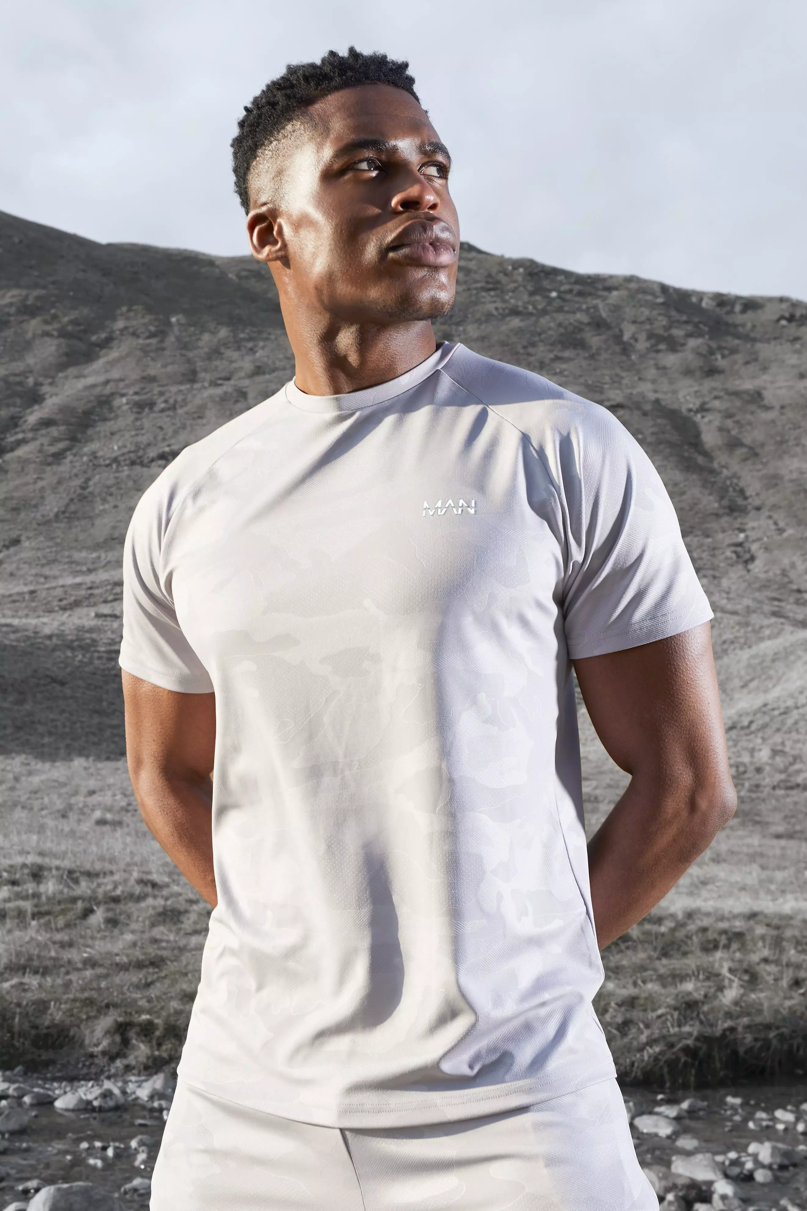 Grey Man Active Camo Raglan Performance T-shirt