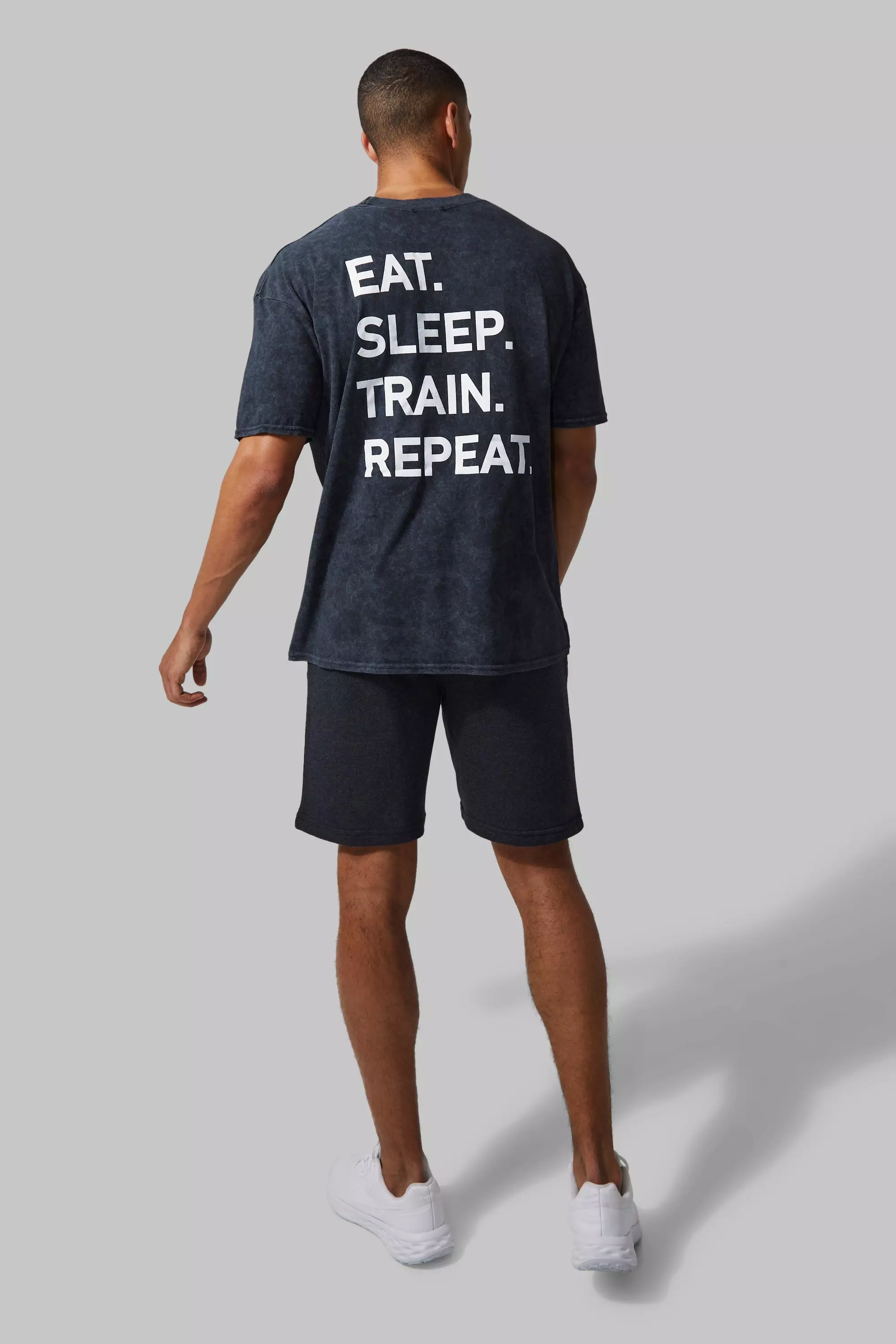 T-shirt de sport oversize délavé - MAN Active, Black autre image