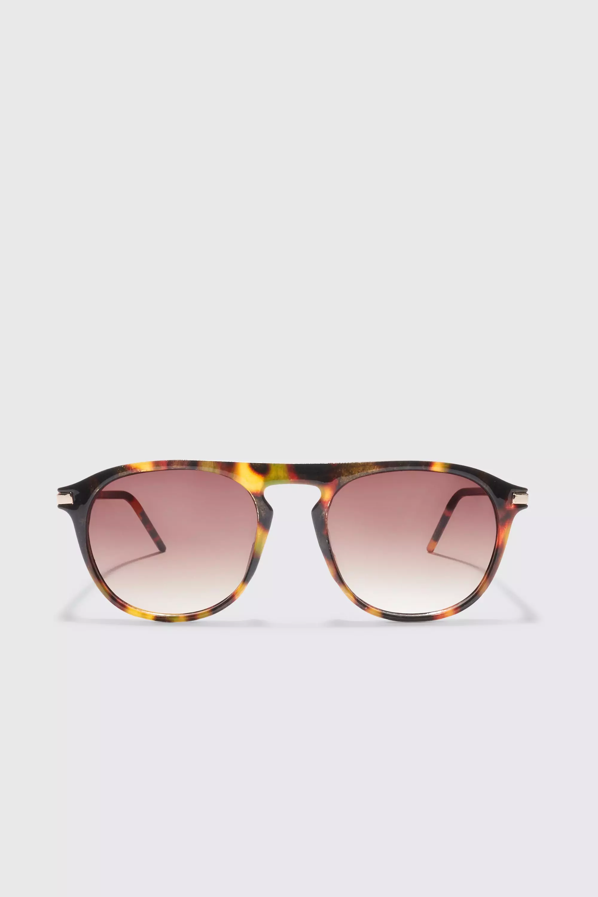 Flat top round sunglasses clearance