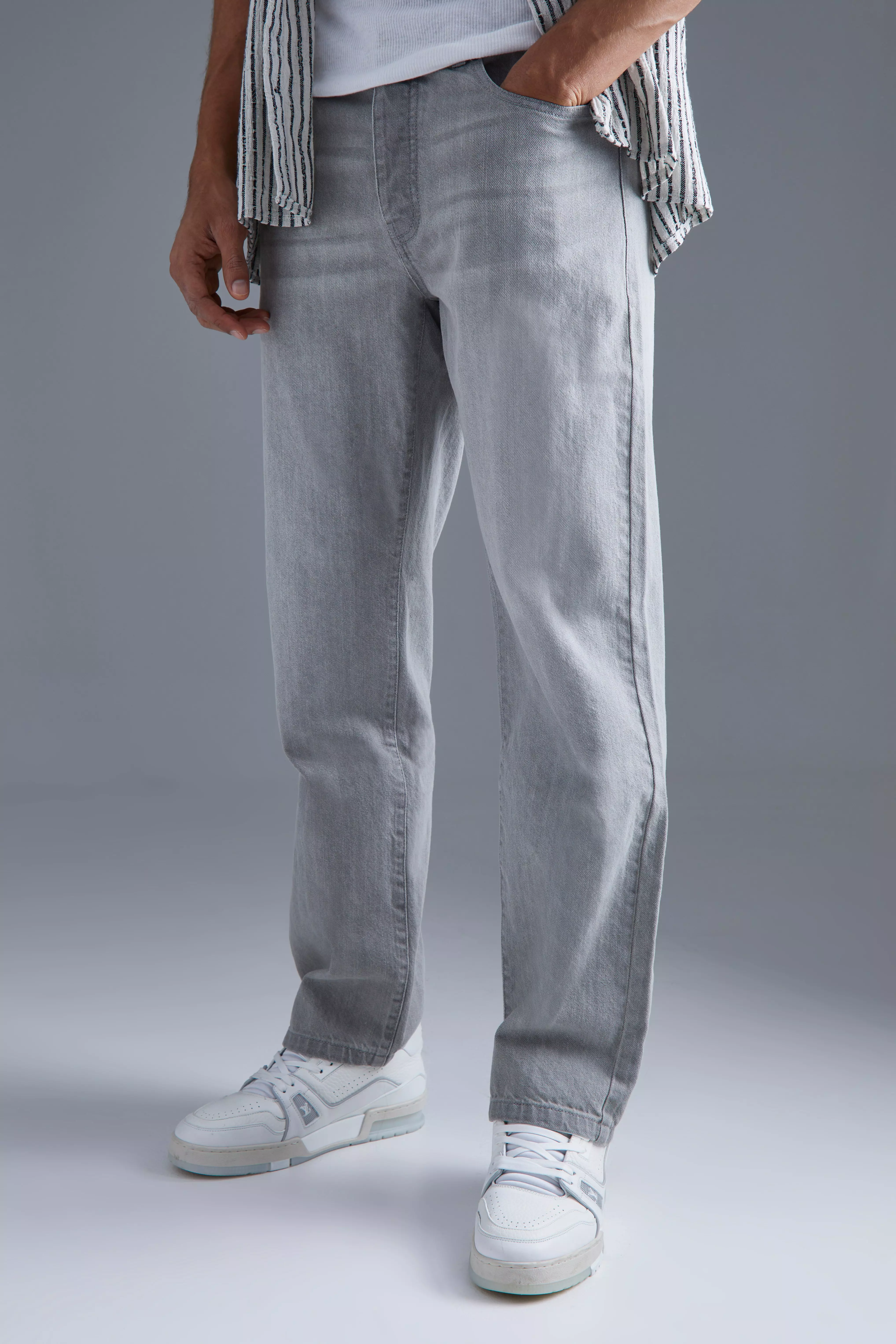 Relaxed Fit Rigid Jeans Light grey