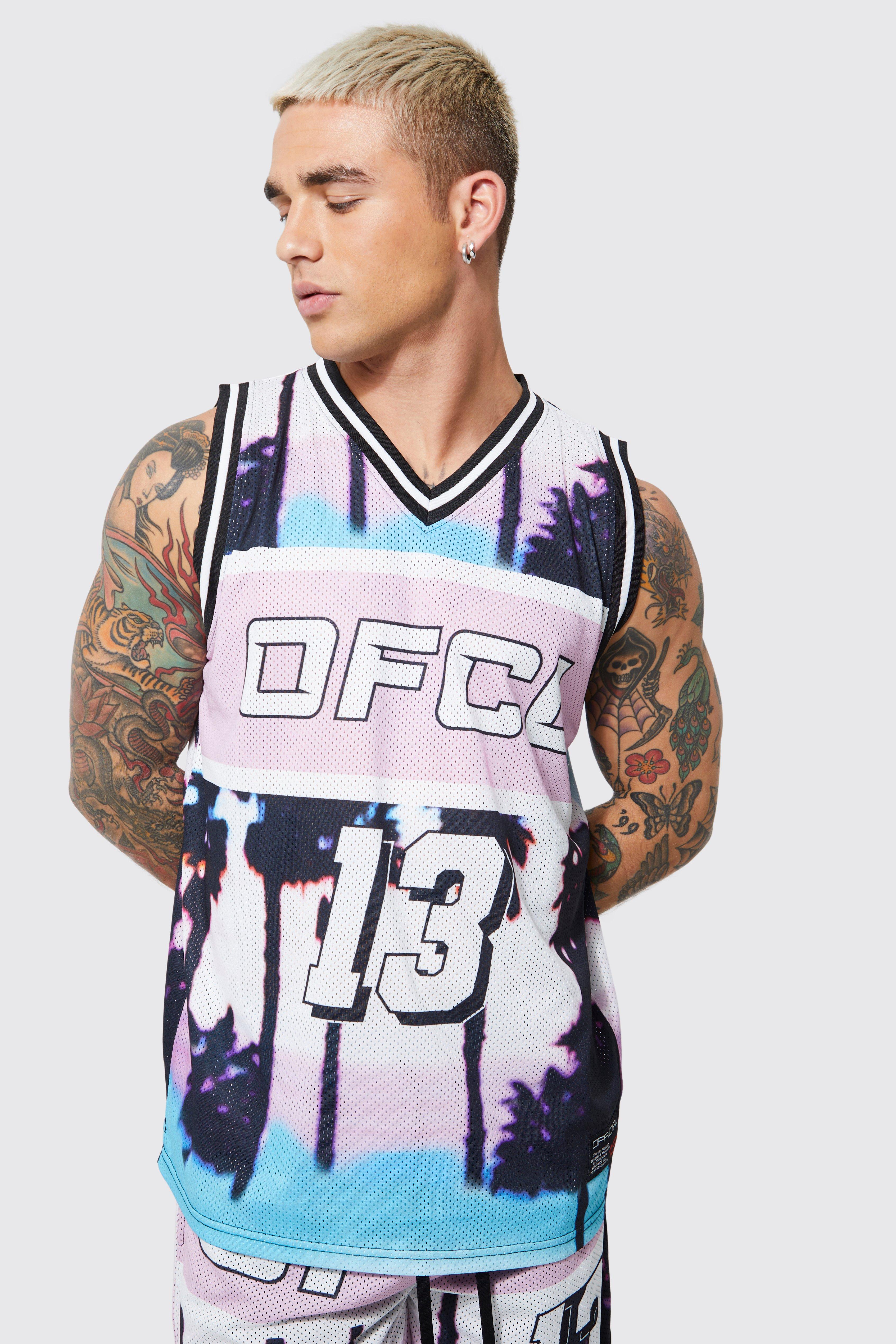 Men's Ofcl Palm Print Mesh Basketball Vest