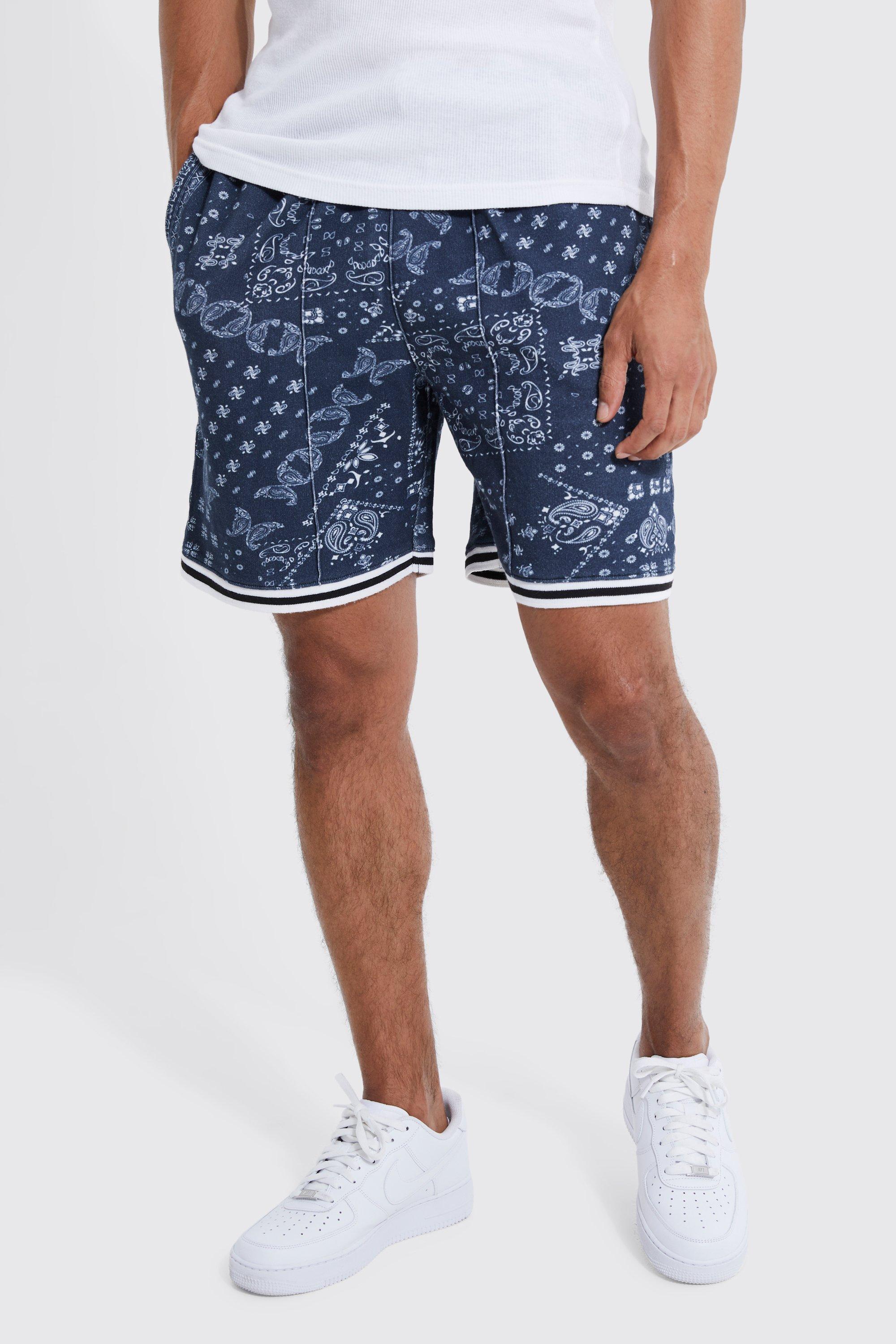 Bandana shorts hot sale mens