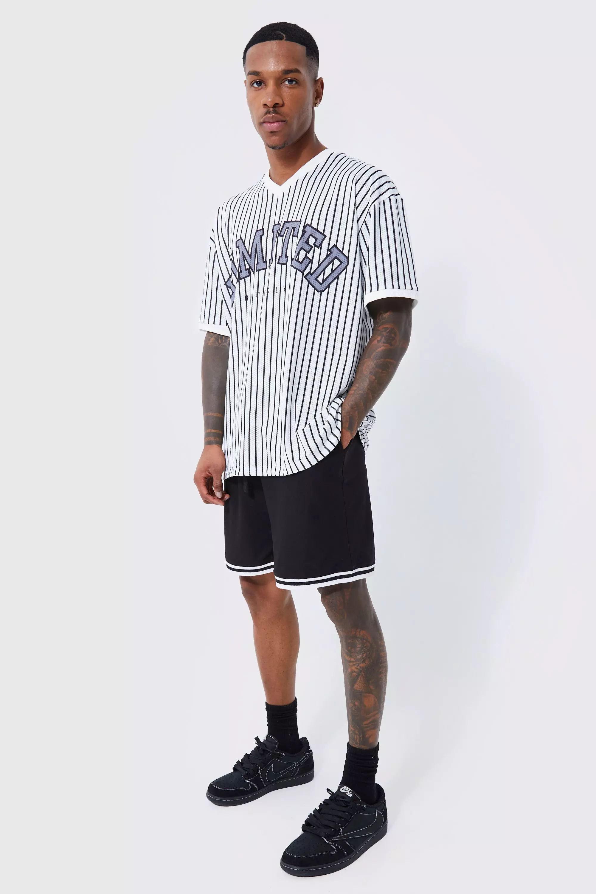  Brightmany Shirts for Men Men Letter Graphic Striped Cuff  Sports Mesh Shirt (Color : Black, Size : Small) : Clothing, Shoes & Jewelry